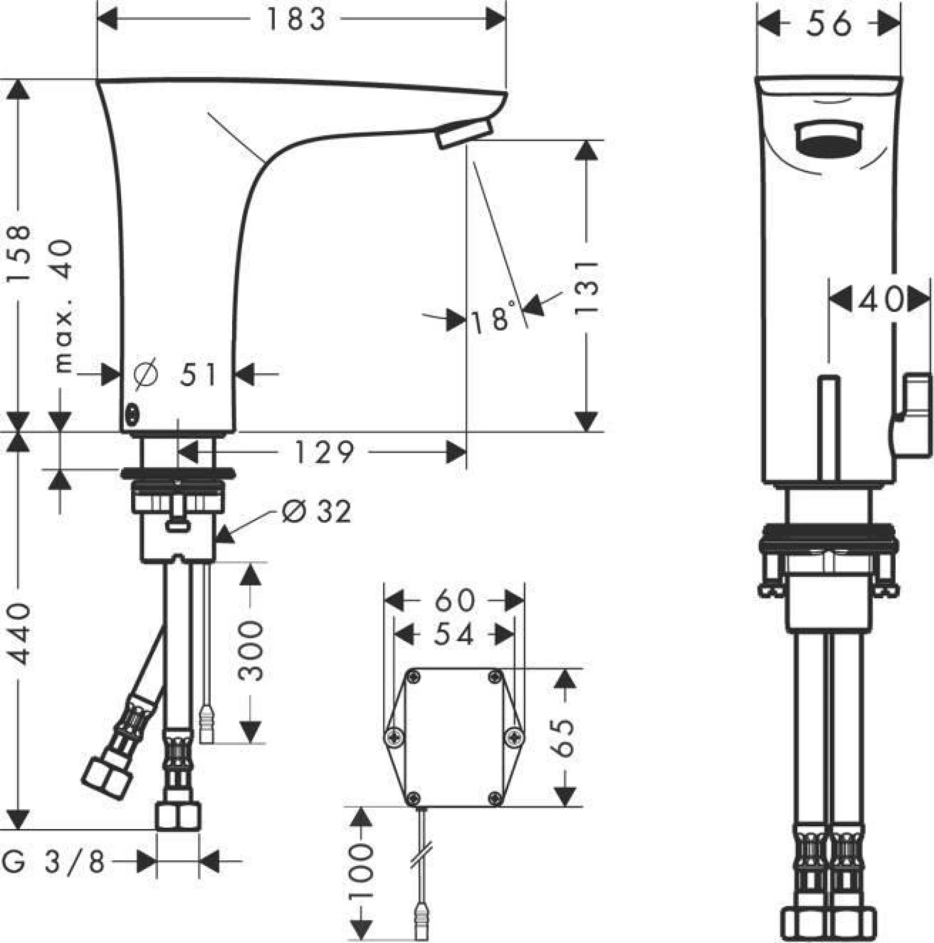 Фото - Смеситель для раковины хром/белый Hansgrohe PuraVida 15170400 - Hansgrohe