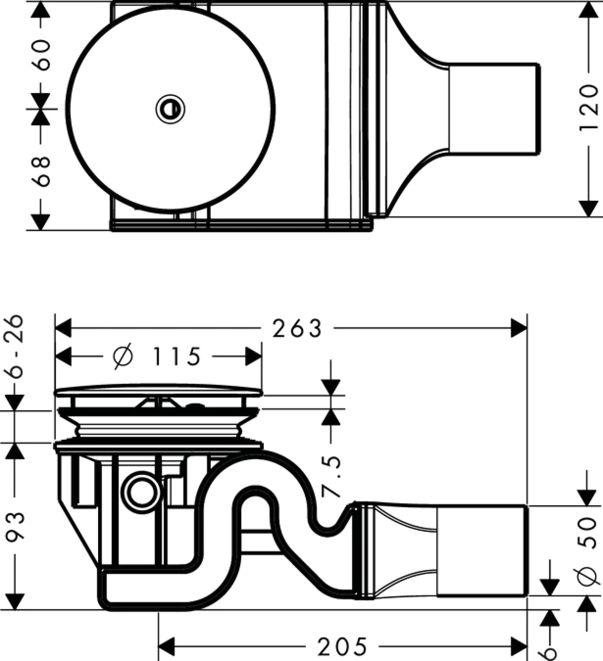 Фото - Сифон для поддона Hansgrohe Raindrain 90 XX 60067000 - Hansgrohe