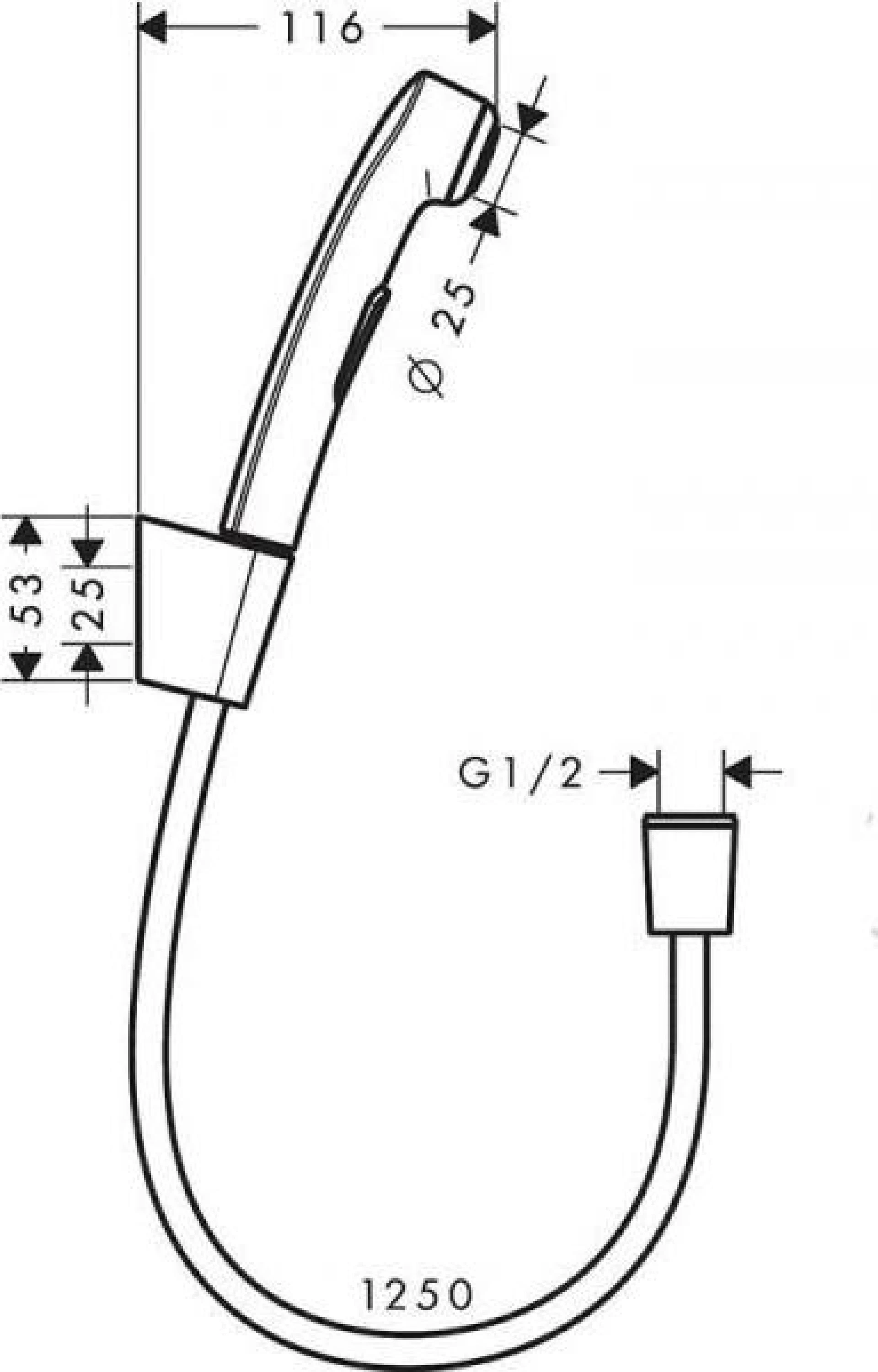 Фото - Гигиенический душ Hansgrohe 32129140, шлифованная бронза - Hansgrohe