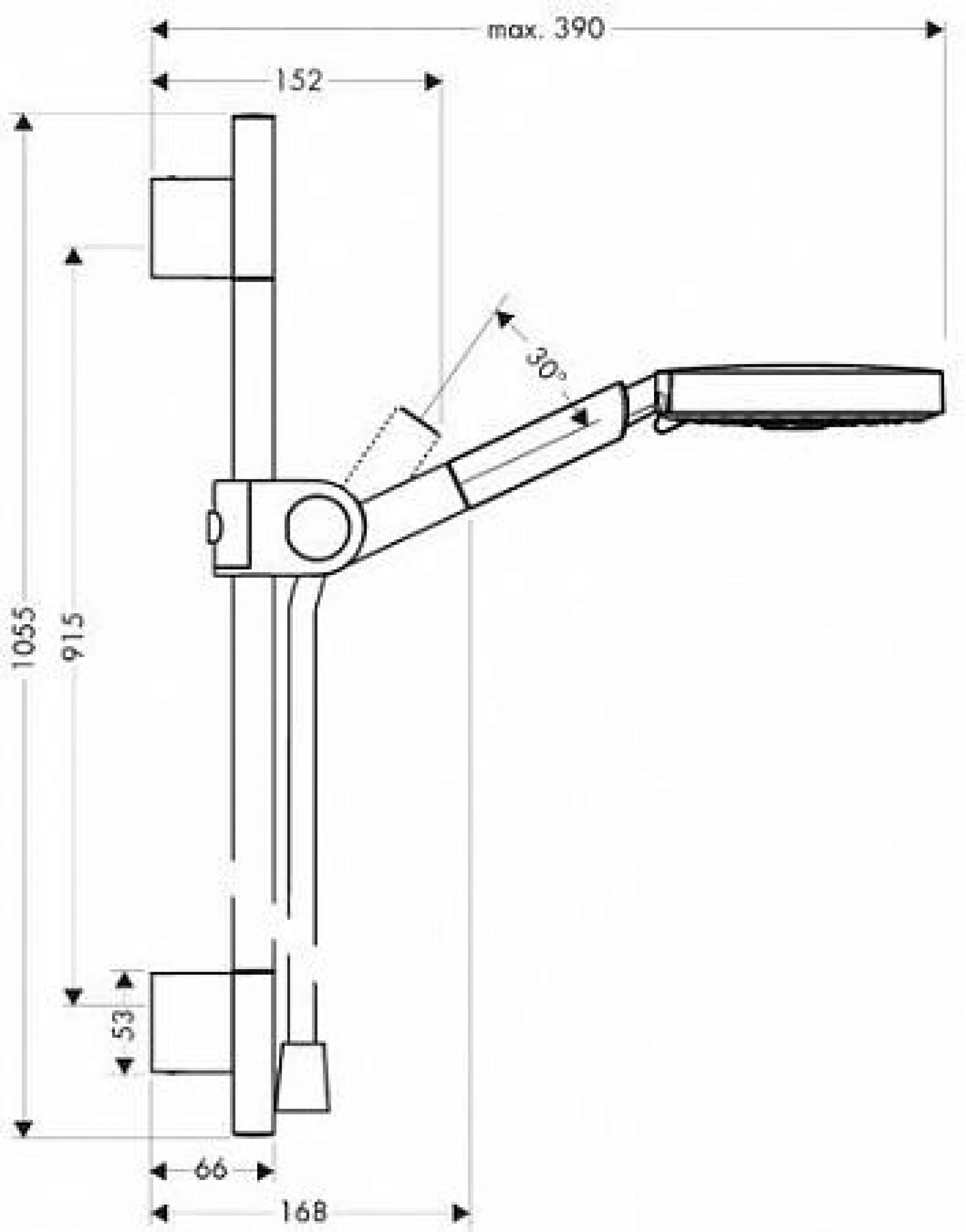 Фото - Душевой гарнитур Axor Uno-2 27986000krk (повреждена упаковка) - Hansgrohe