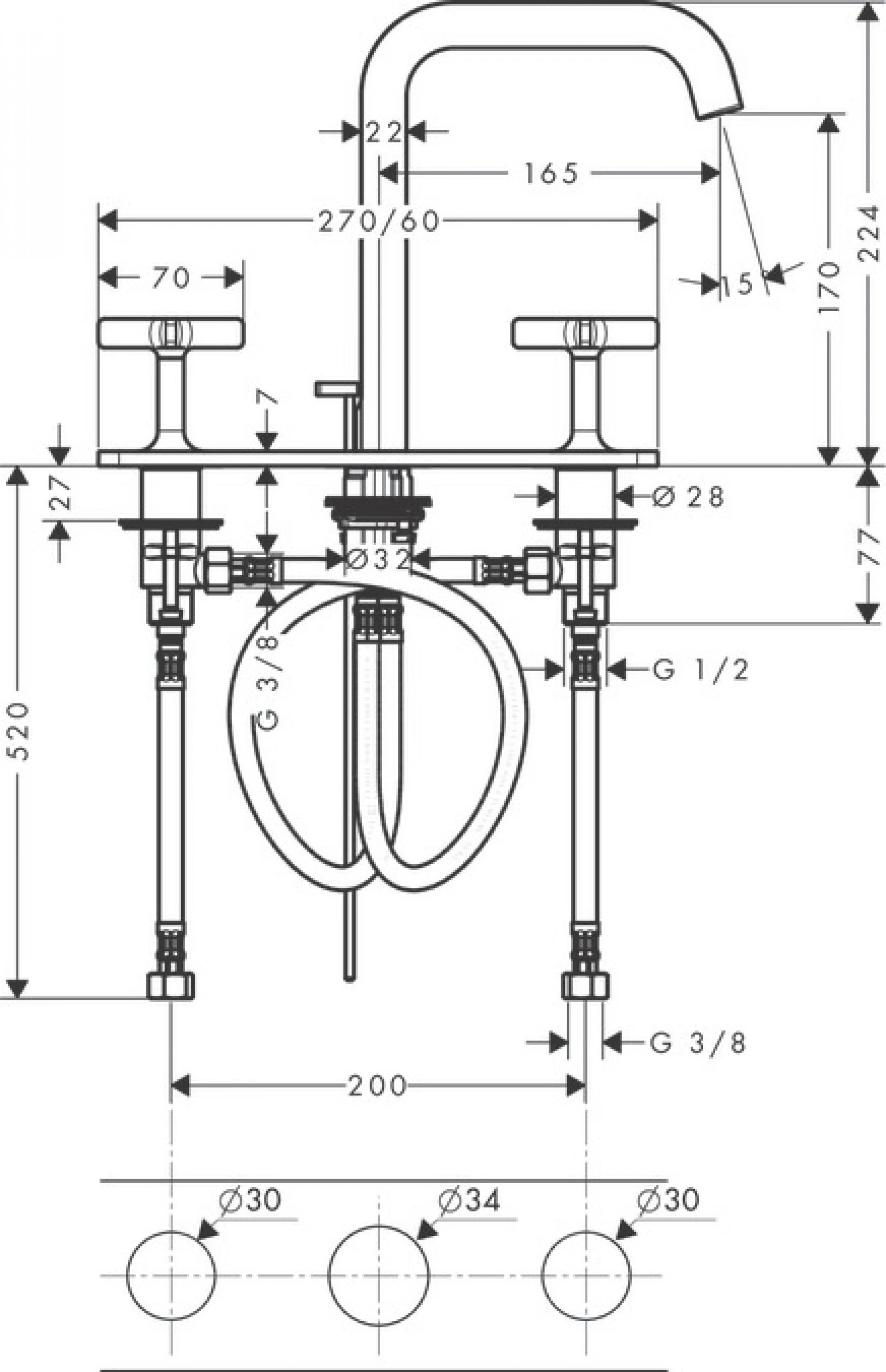 Фото - Смеситель для раковины Axor Citterio E 36116300, красное золото - Hansgrohe