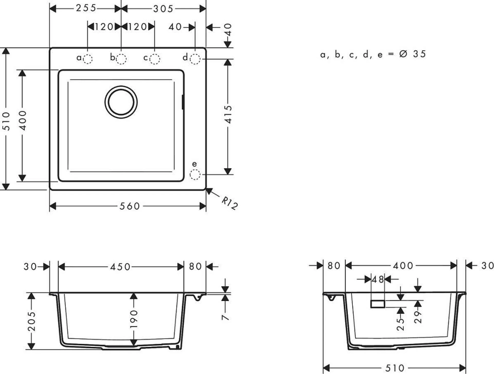 Фото - Кухонная мойка Hansgrohe S51 S510-F450 43312170 - Hansgrohe