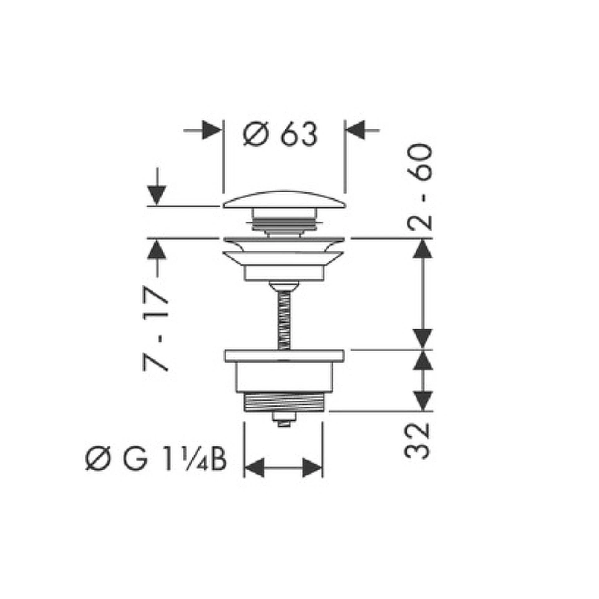 Фото - Донный клапан для раковины Hansgrohe 50100700 белый - Hansgrohe