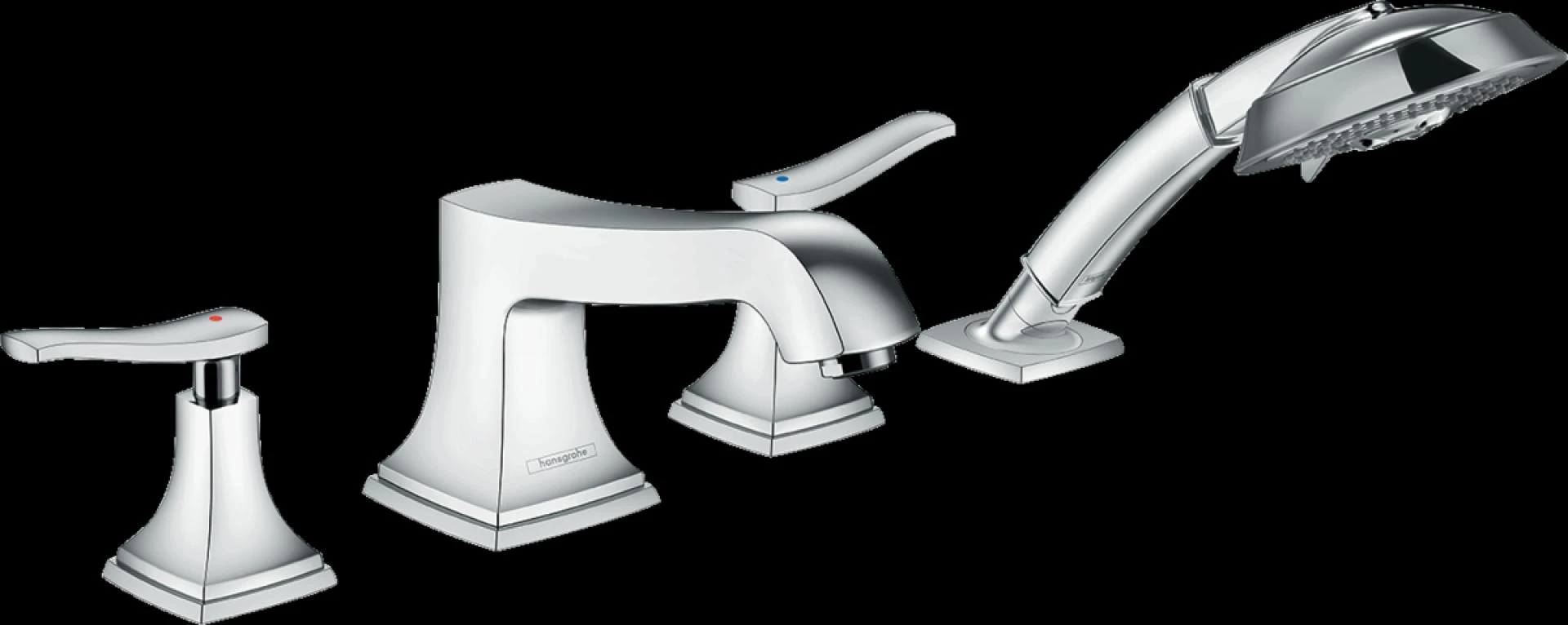 Фото - Смеситель Hansgrohe Metropol Classic 31441000 на борт ванны - Hansgrohe