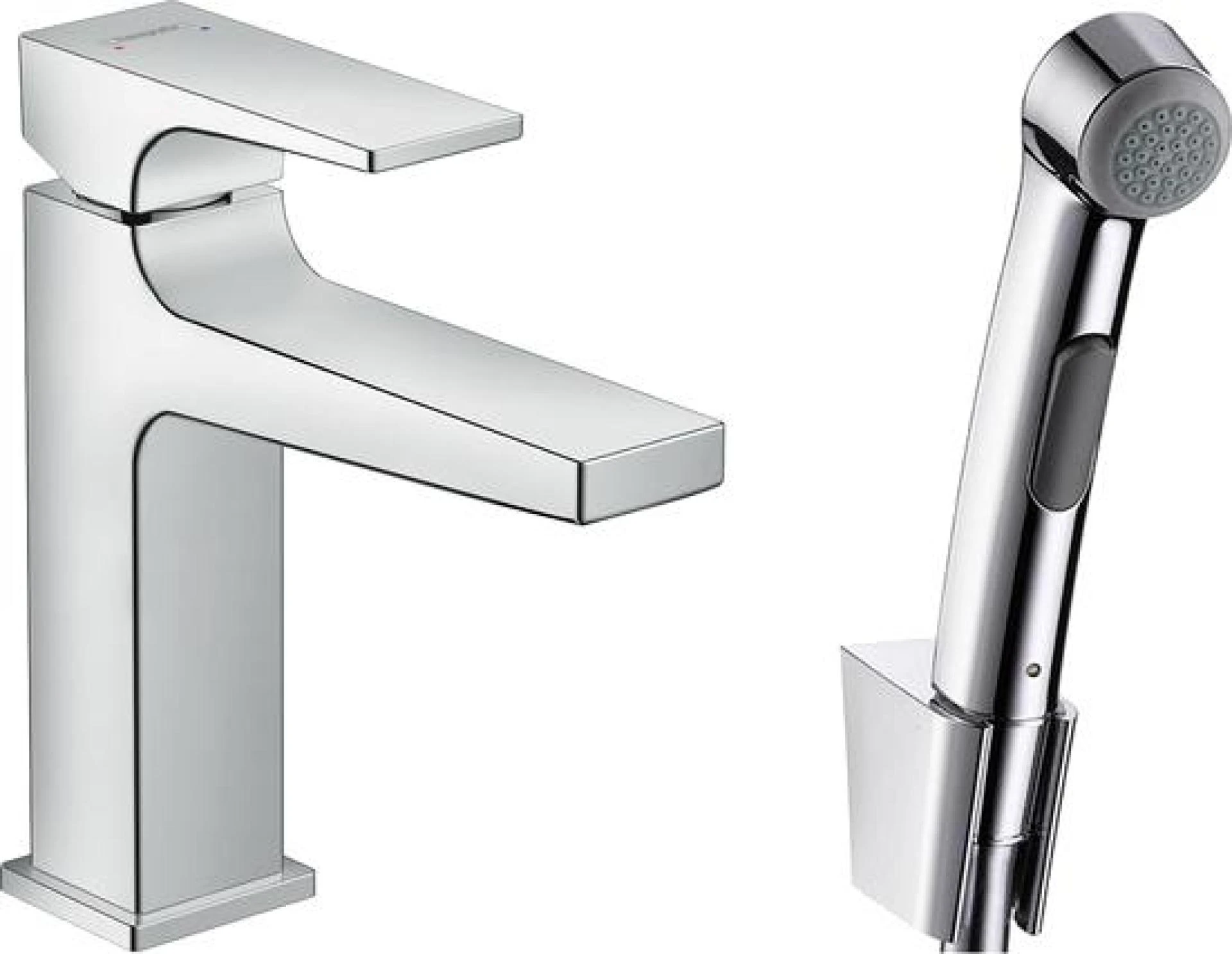 Фото - Смеситель Hansgrohe Metropol 32522000 для раковины с гигиеническим душем с донным клапаном Push-Open - Hansgrohe