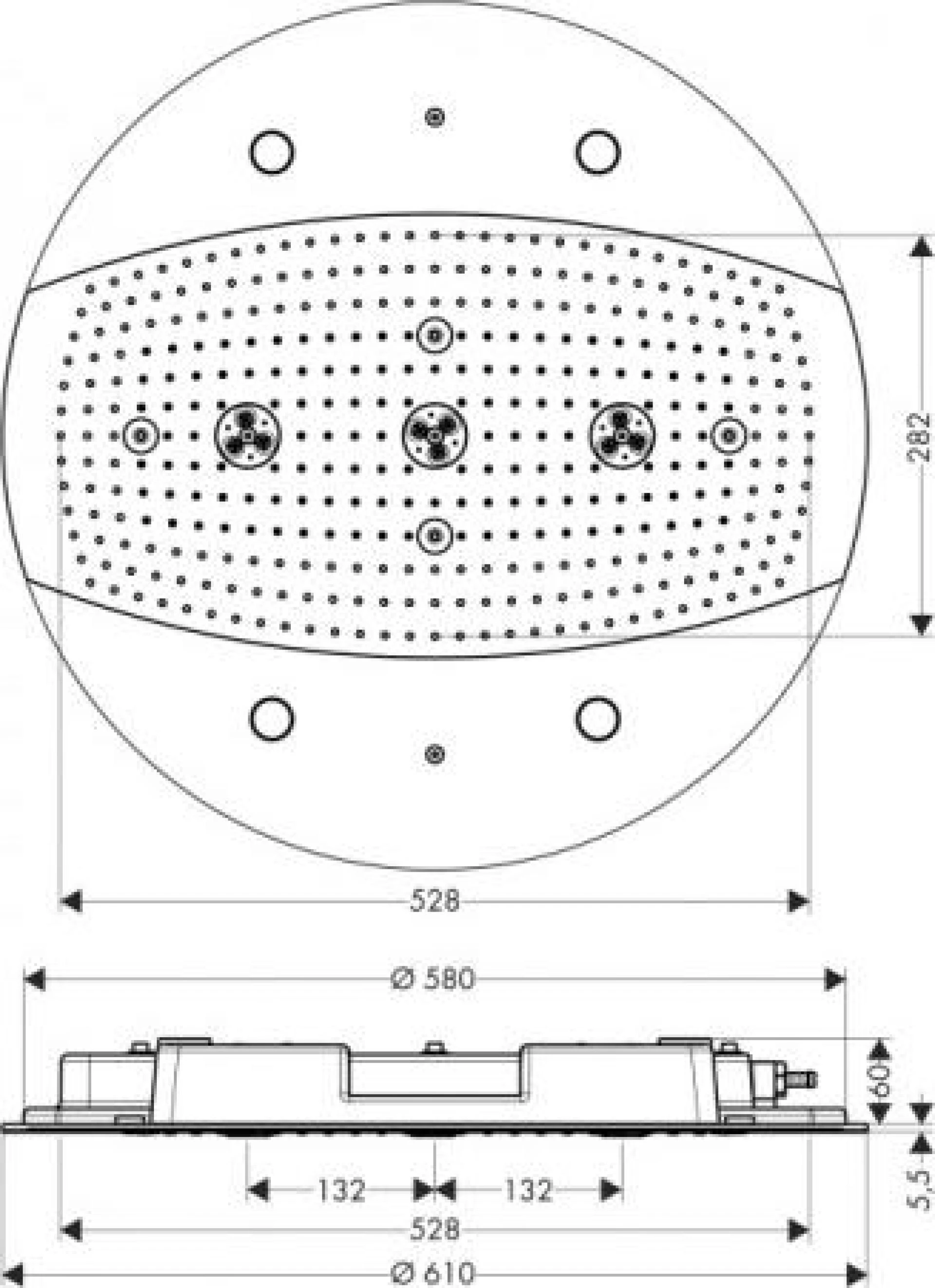 Фото - Тропический душ 600 мм Hansgrohe Raindance Rainmaker 26115000 - Hansgrohe