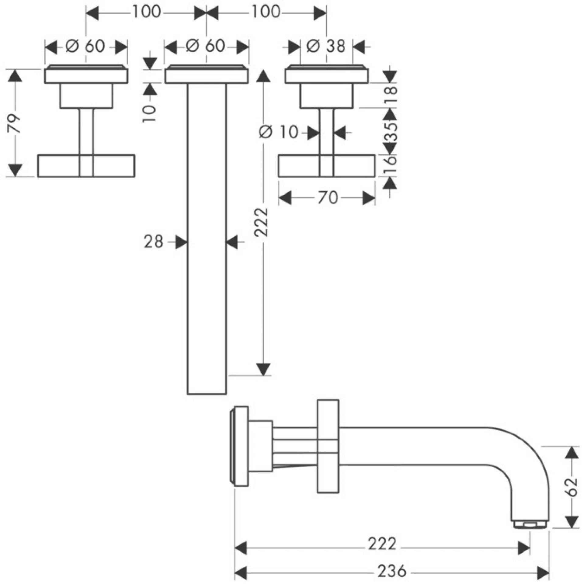 Фото - Смеситель для раковины Axor Citterio 39143310, красное золото - Hansgrohe