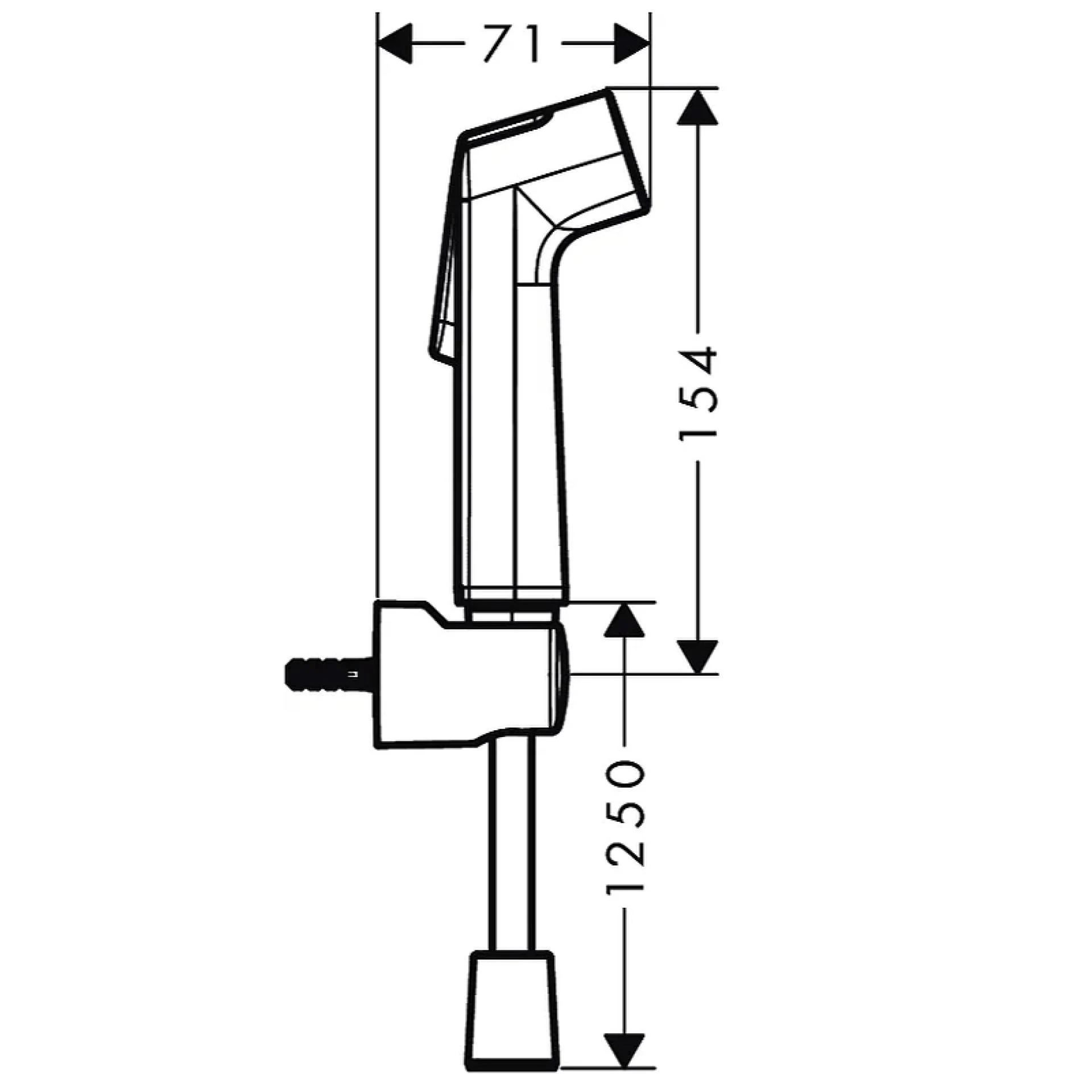 Фото - Гигиенический душ Hansgrohe 29234000, хром - Hansgrohe