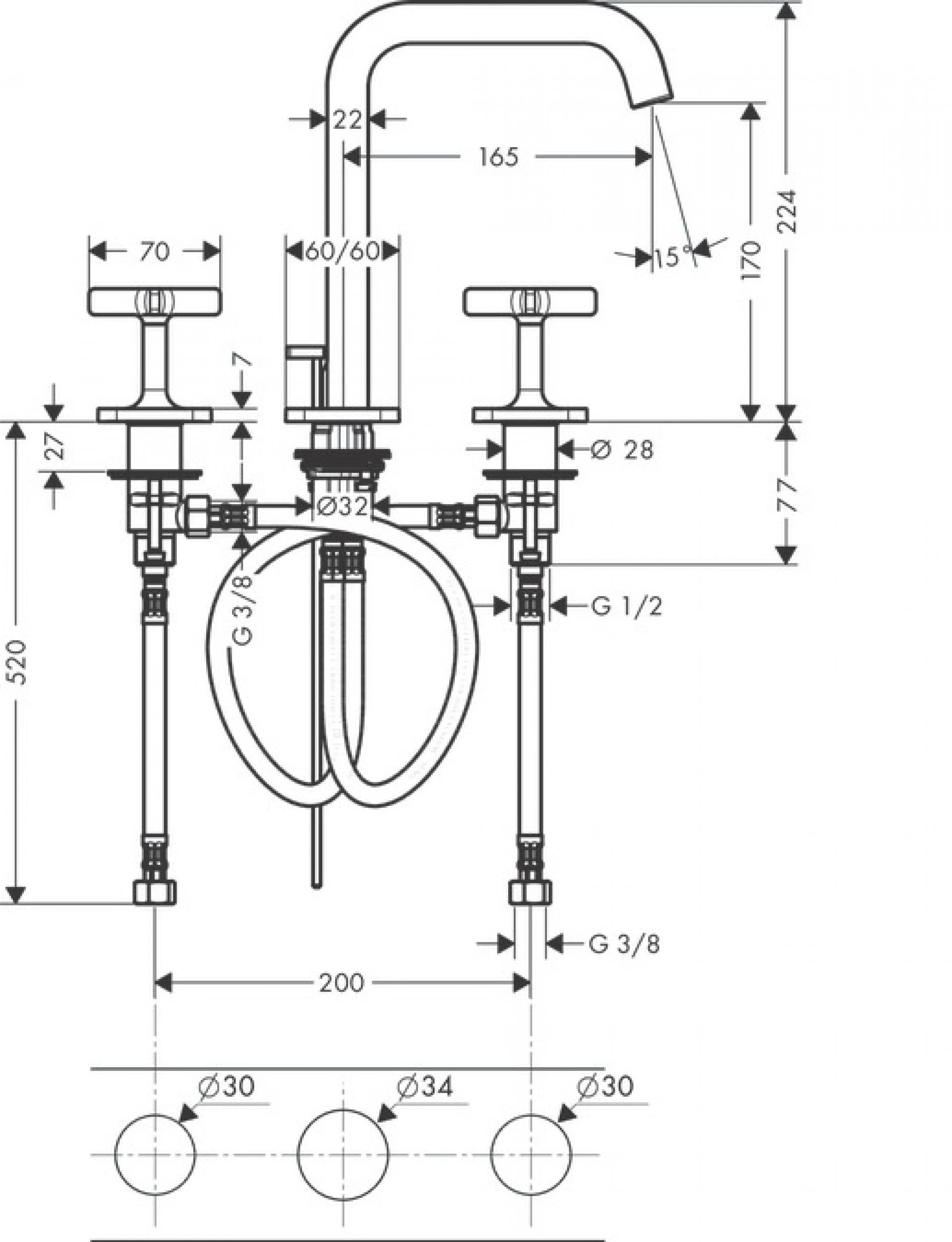 Фото - Смеситель для раковины Axor Citterio E 36108310, красное золото - Hansgrohe