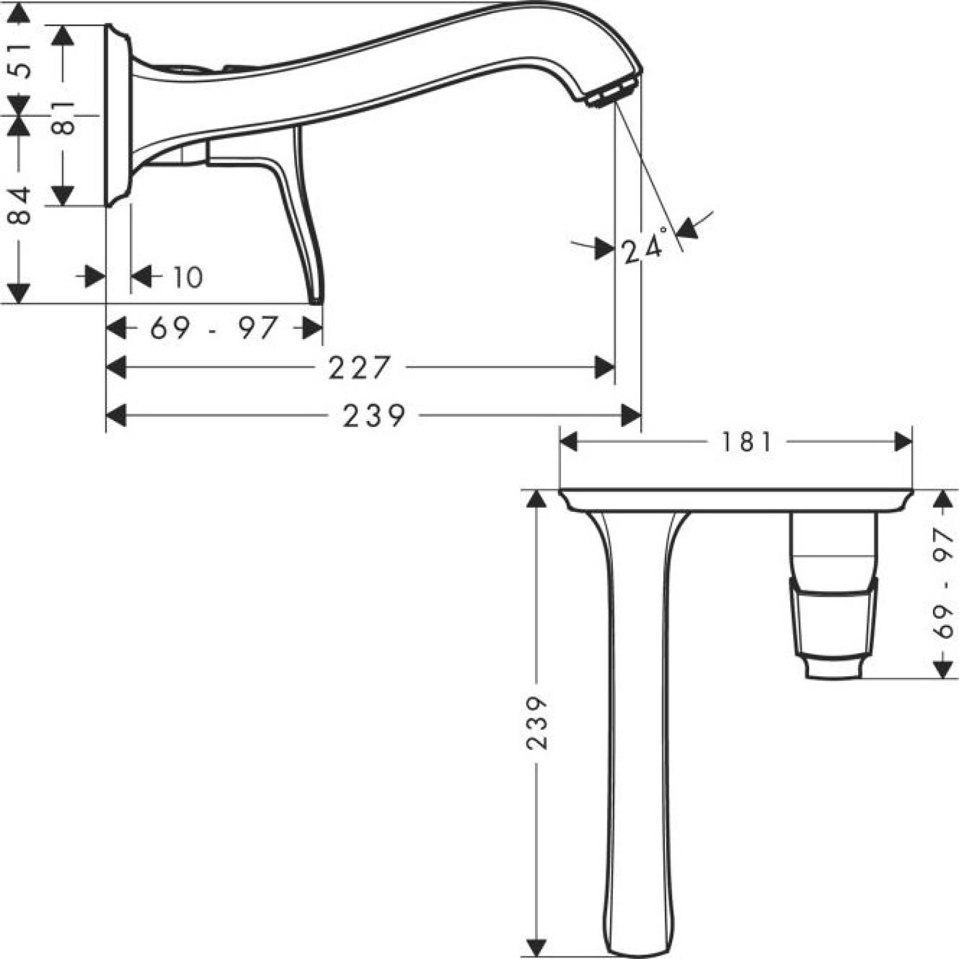 Фото - Смеситель для раковины Hansgrohe Metris Classic 31003000 - Hansgrohe