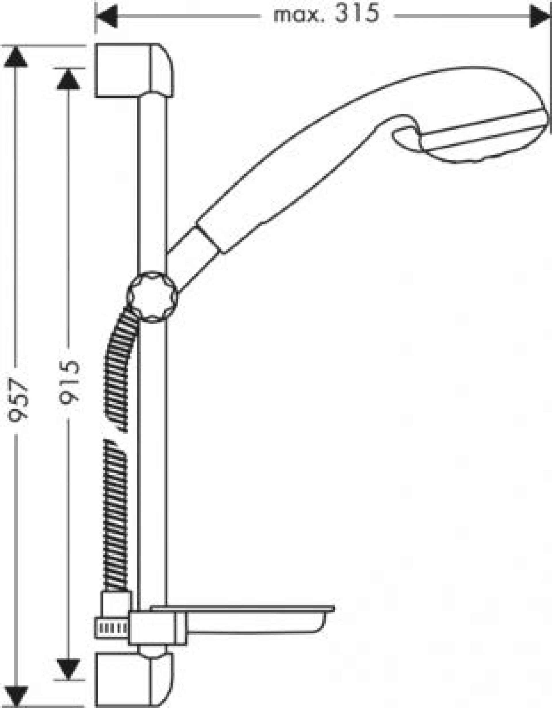 Фото - Душевой гарнитур Hansgrohe Croma 27770000 - Hansgrohe