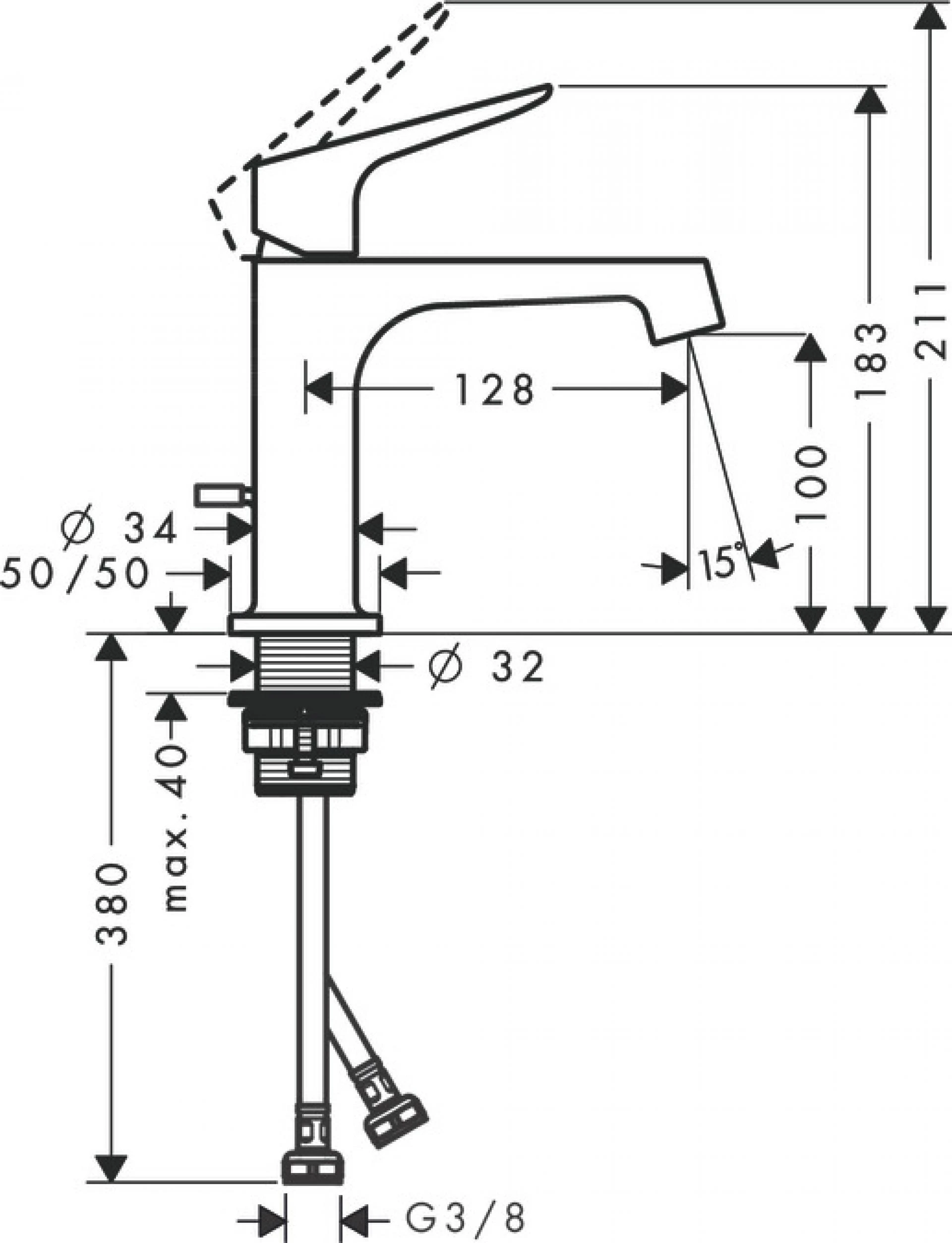 Фото - Смеситель для раковины Axor Citterio M 34010340, черный хром - Hansgrohe