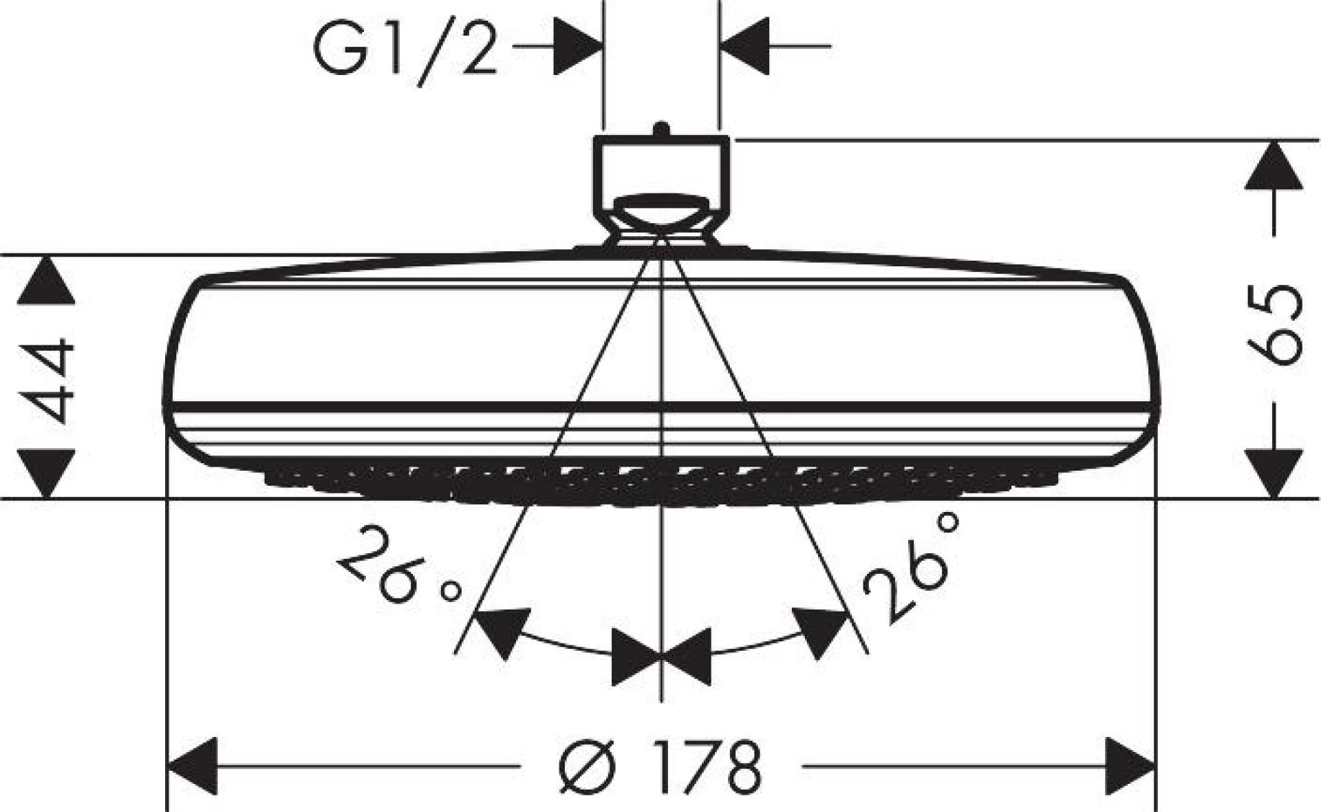 Фото - Верхний душ Hansgrohe Crometta Overhead shower 160 1jet 26577000 - Hansgrohe