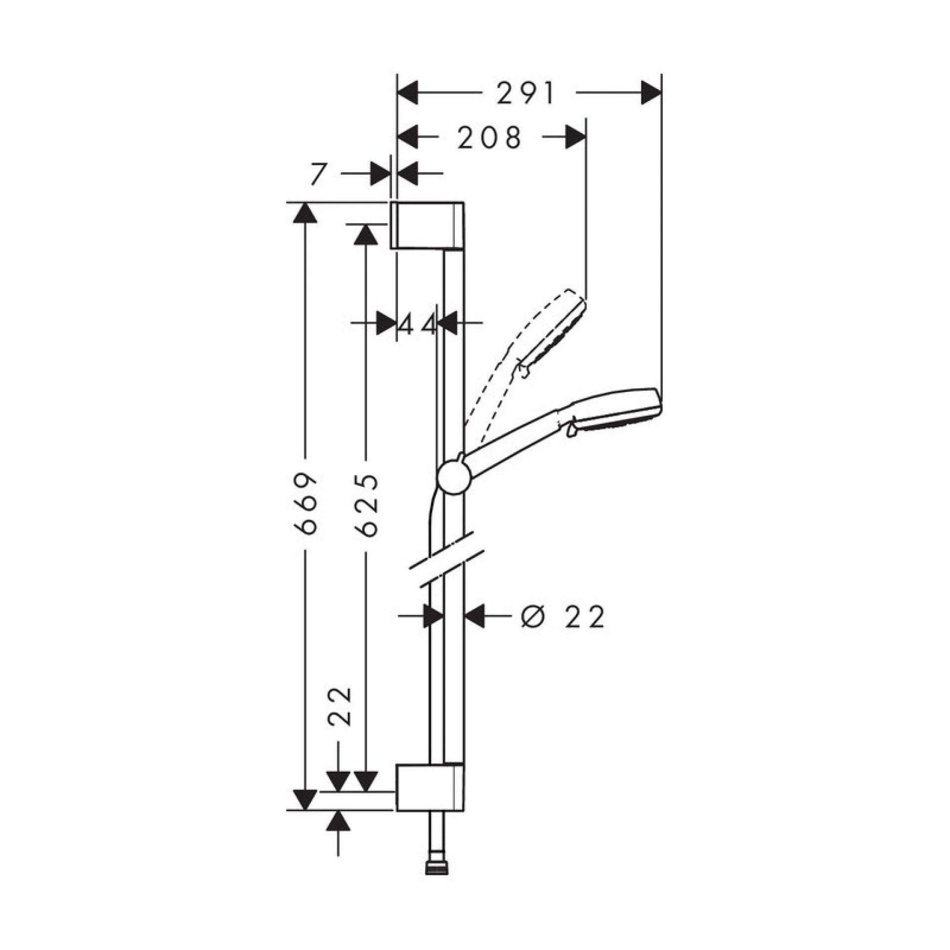 Фото - Душевой гарнитур Hansgrohe Crometta 100 Multi 26650400 - Hansgrohe