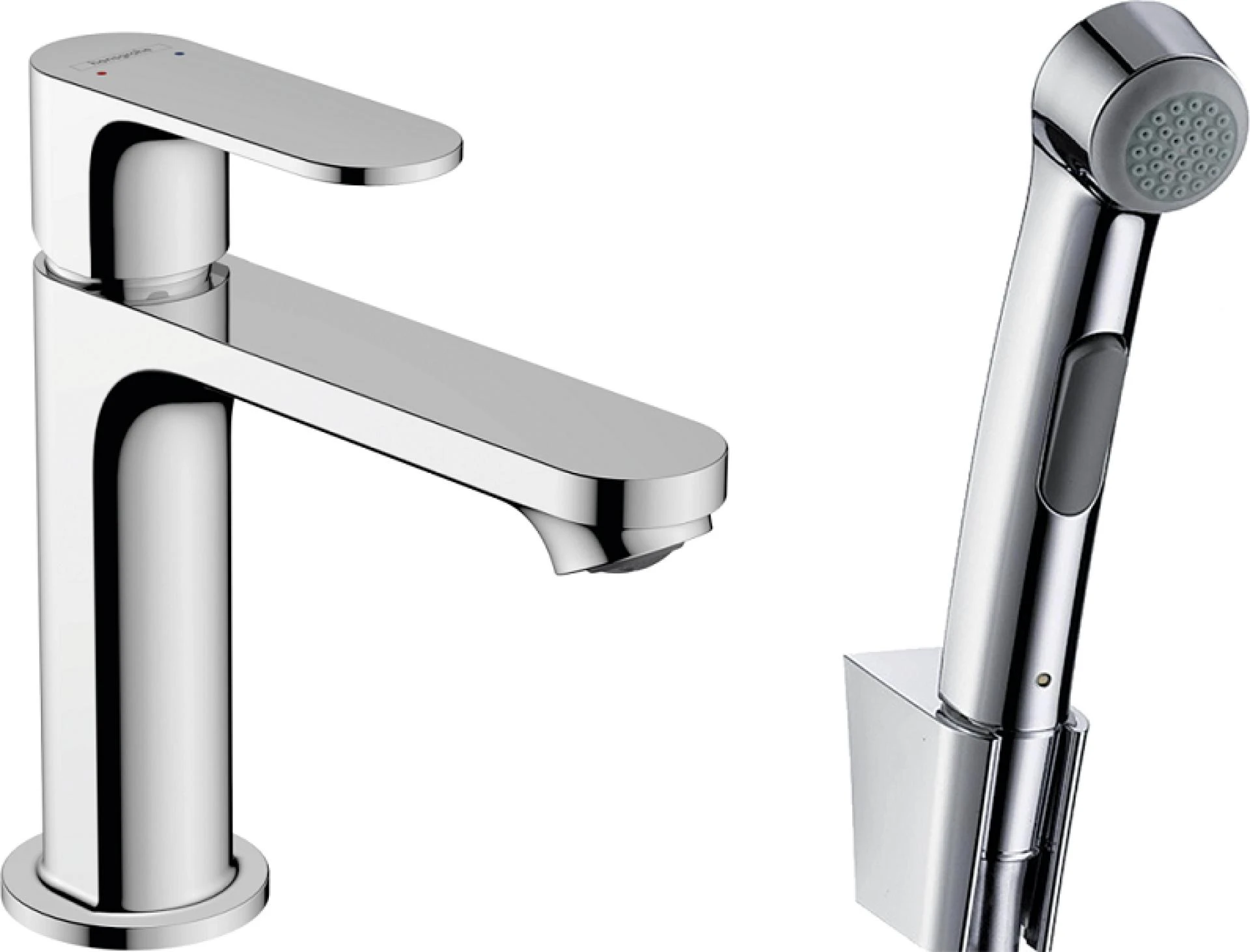 Фото - Смеситель для раковины с гигиеническим душем Hansgrohe Rebris S 72215000, хром - Hansgrohe