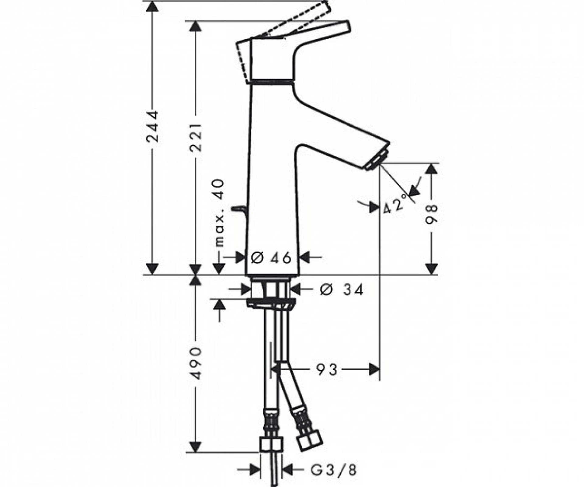 Фото - Смеситель для раковины Hansgrohe Talis S 72022000 хром - Hansgrohe