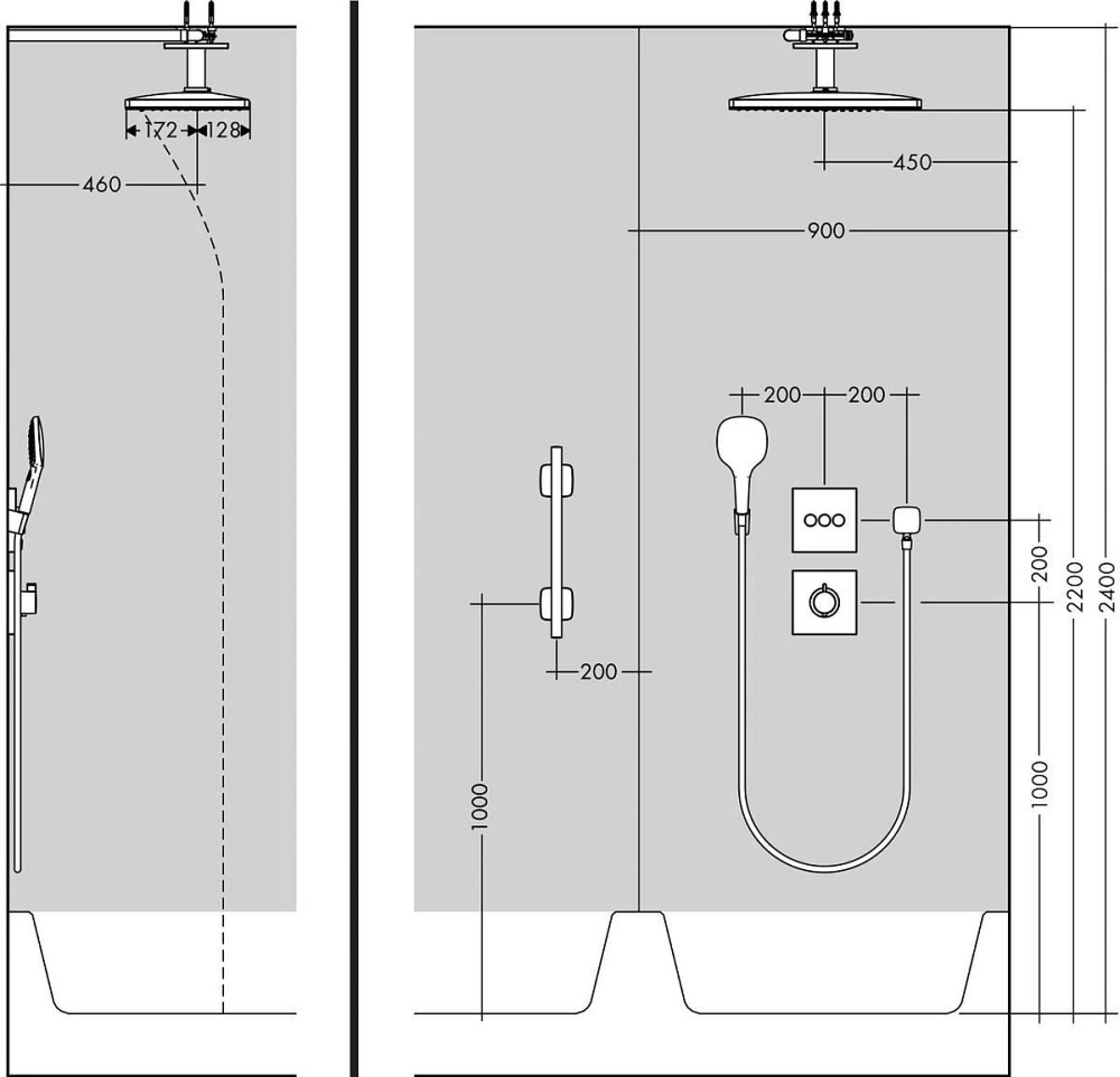 Фото - Верхний душ Hansgrohe Rainmaker Select 460 1jet 24003600, черный хром - Hansgrohe