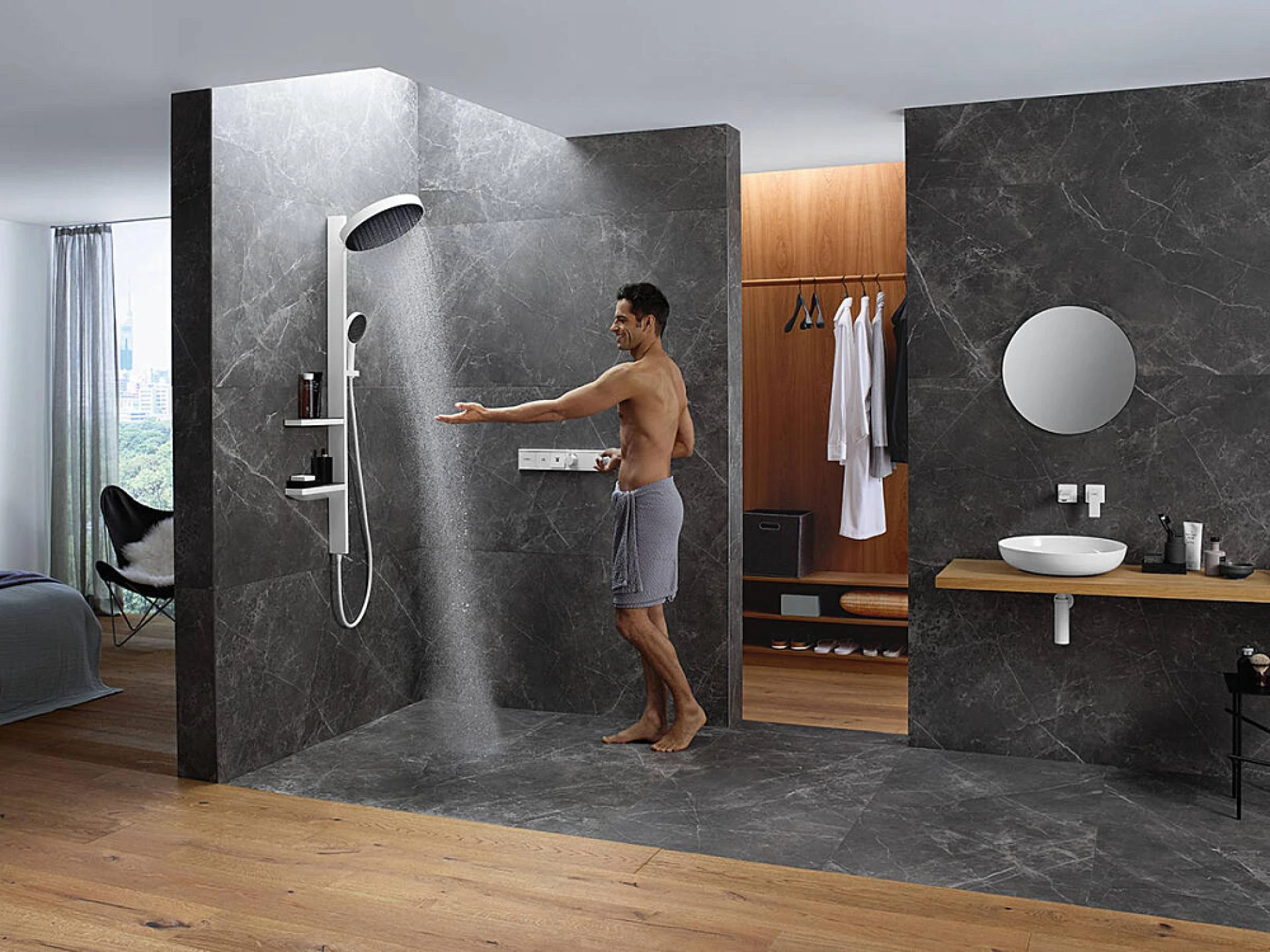 Фото - Верхний душ 250 3 jet Hansgrohe Rainfinity 26232000, хром - Hansgrohe