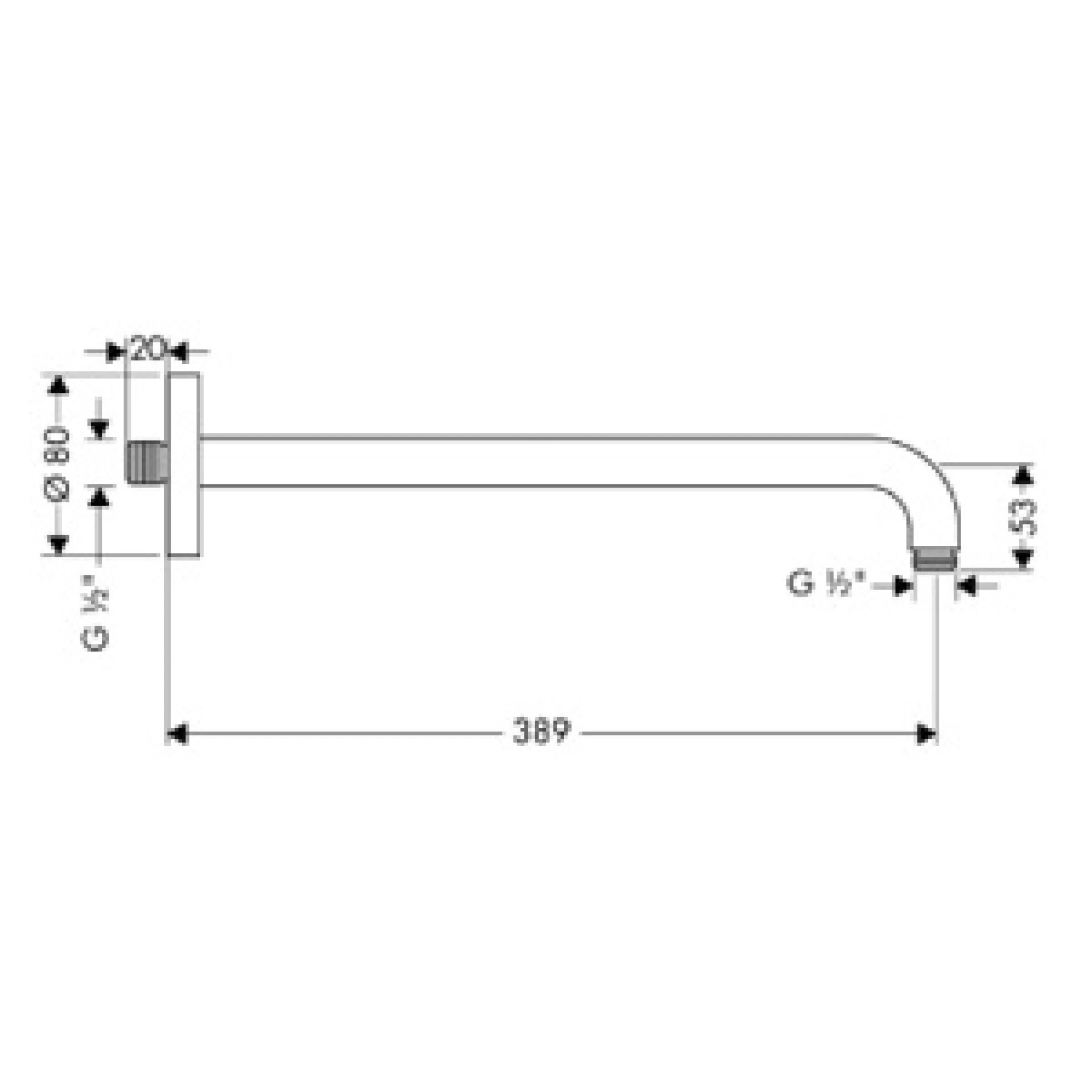 Фото - Кронштейн для верхнего душа Hansgrohe 27413000 - Hansgrohe