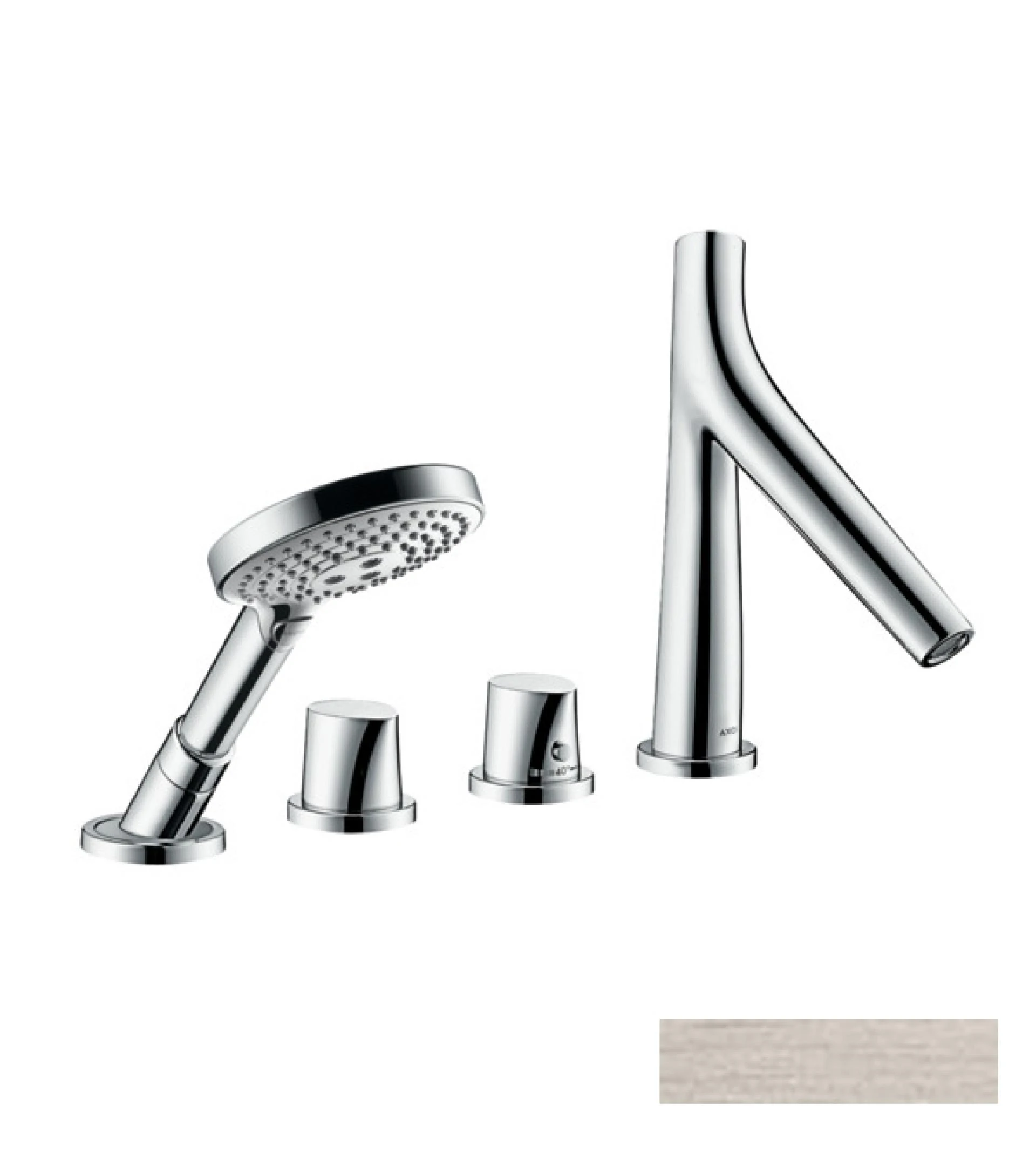 Фото - Термостат на край ванны Axor Starck Organic 12425800, сталь - Hansgrohe