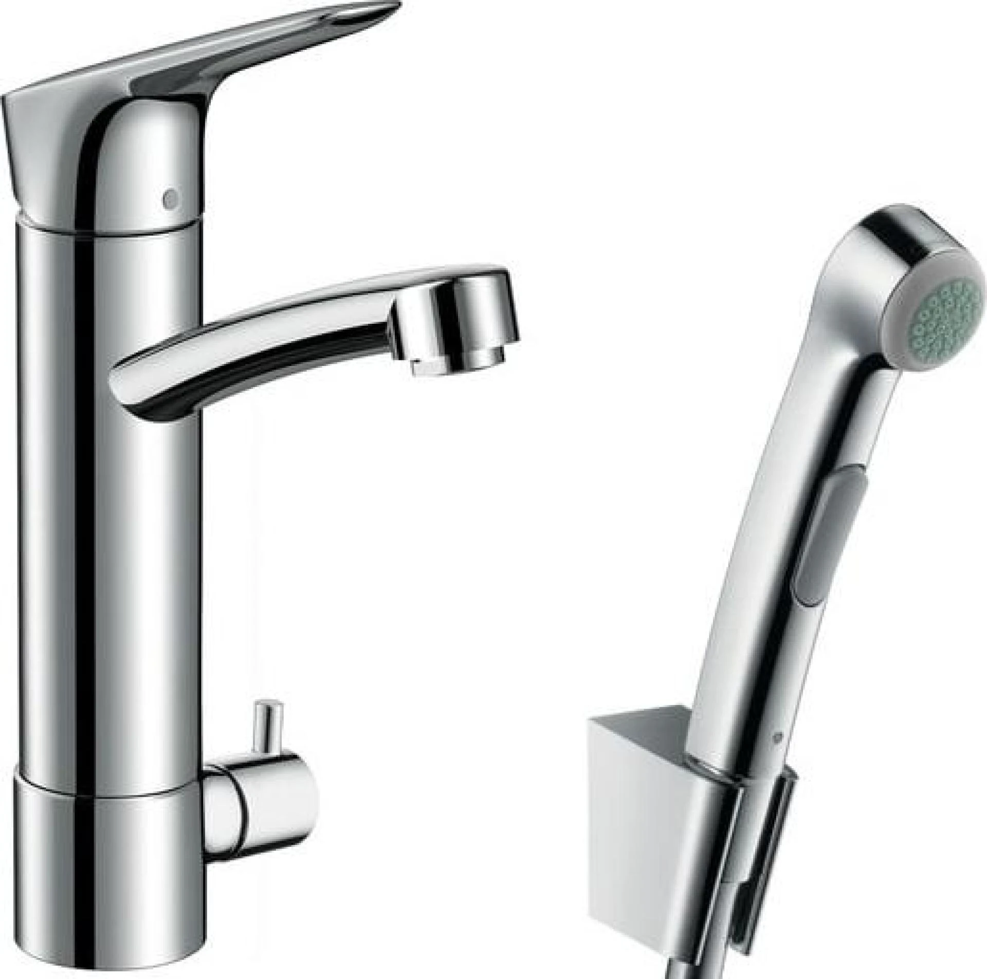 Фото - Смеситель для раковины с набором для биде Hansgrohe Logis 31515000, хром - Hansgrohe