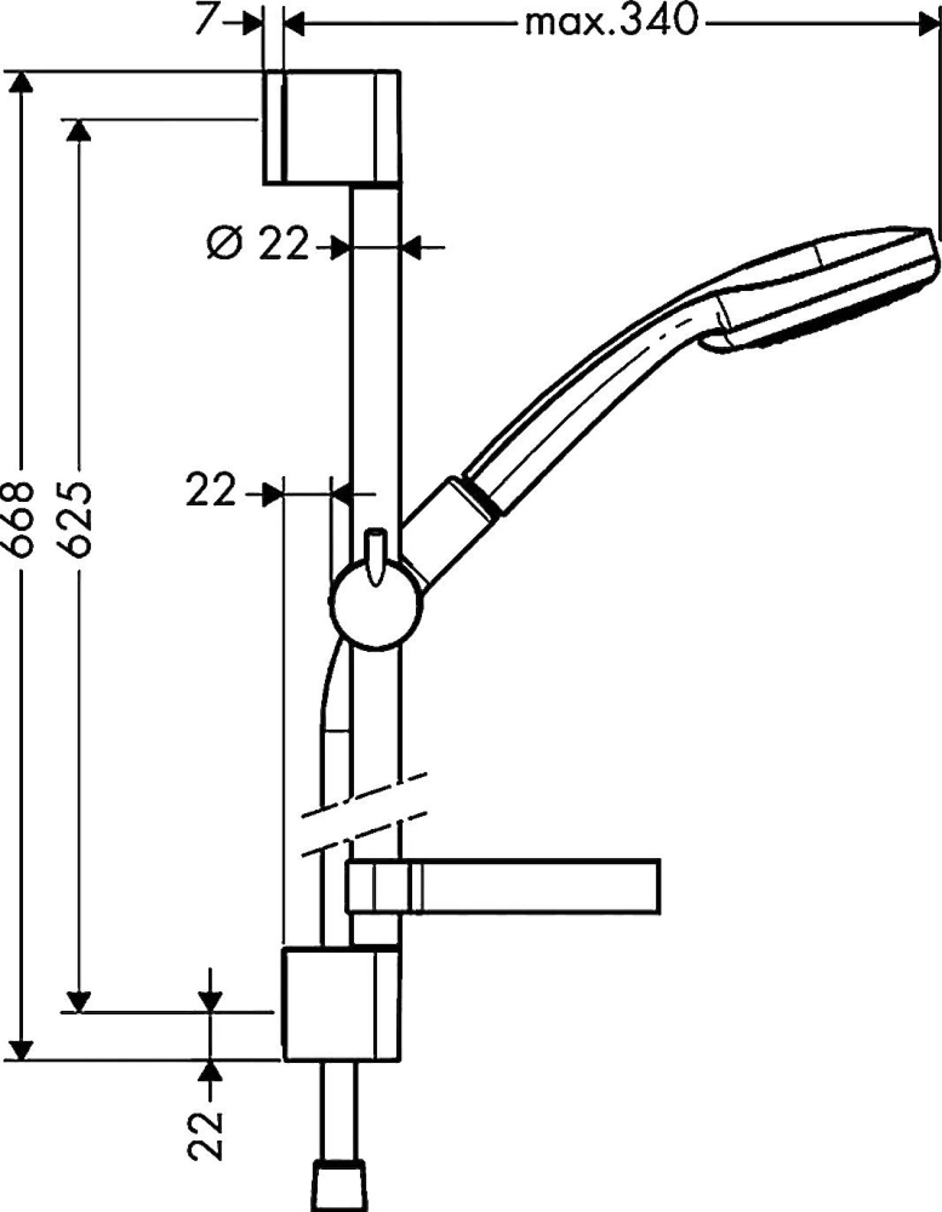 Фото - Душевой гарнитур Hansgrohe Croma 100 Multi 27775000 Unica C - Hansgrohe