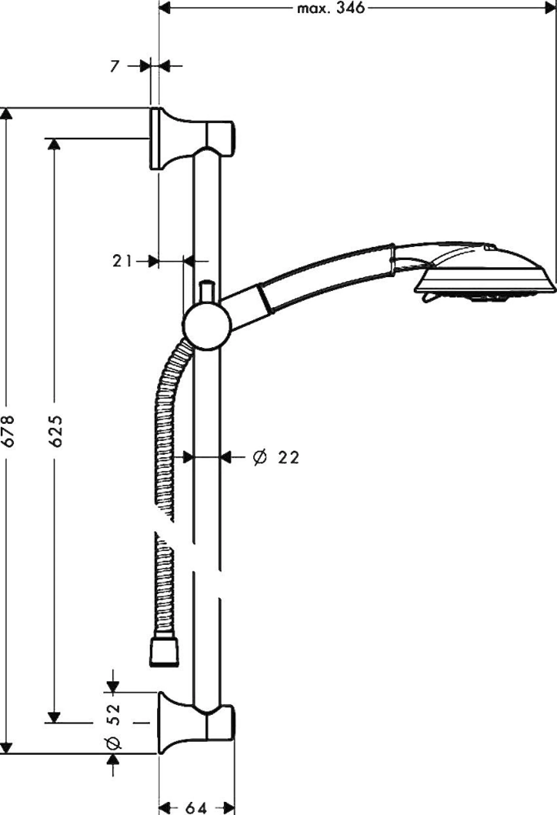 Фото - Душевой гарнитур Hansgrohe Raindance Classic 100 AIR 3 jet 27843000 Unica Classic - Hansgrohe