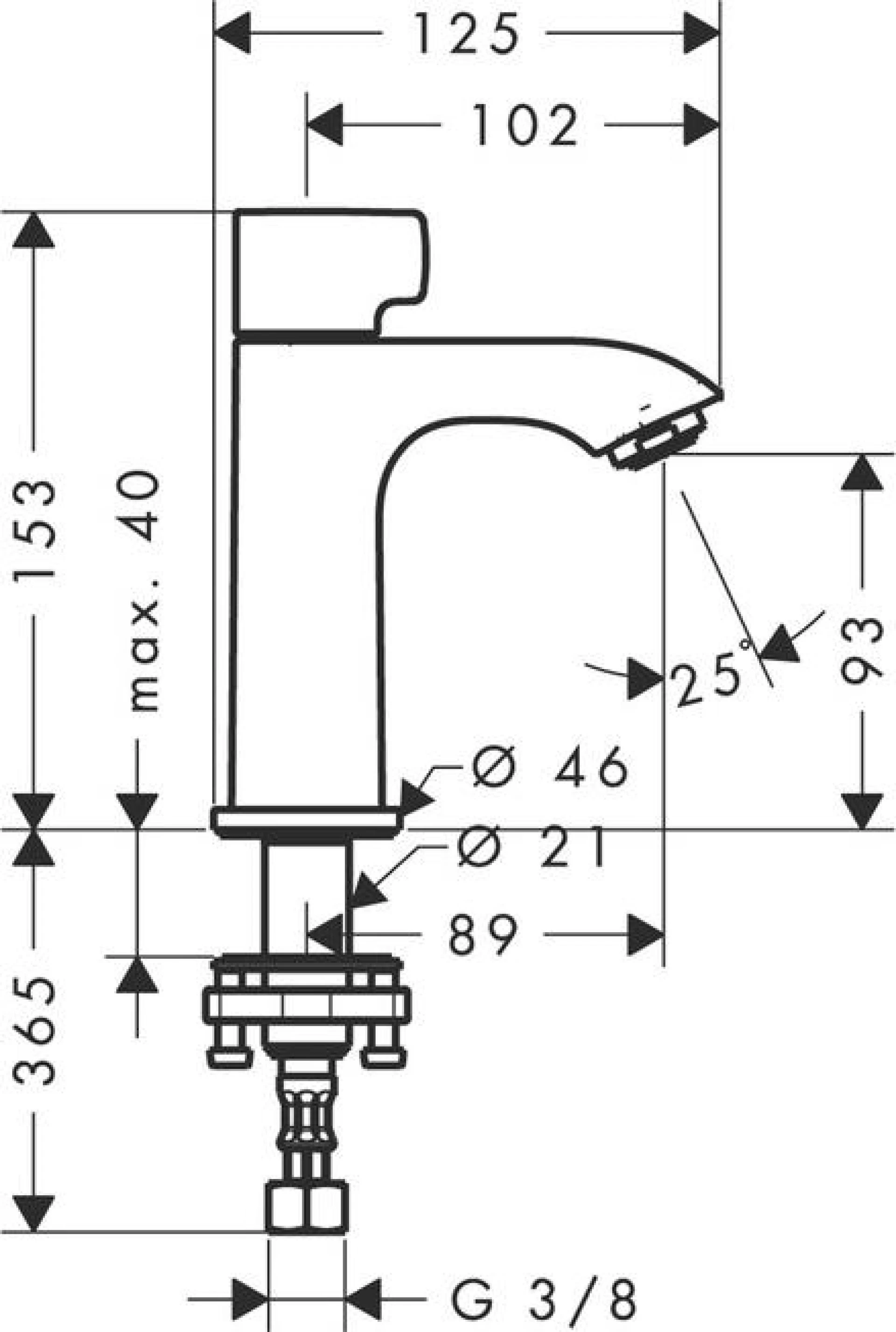 Фото - Кран холодной воды для раковины Hansgrohe Metris 31166000, хром - Hansgrohe