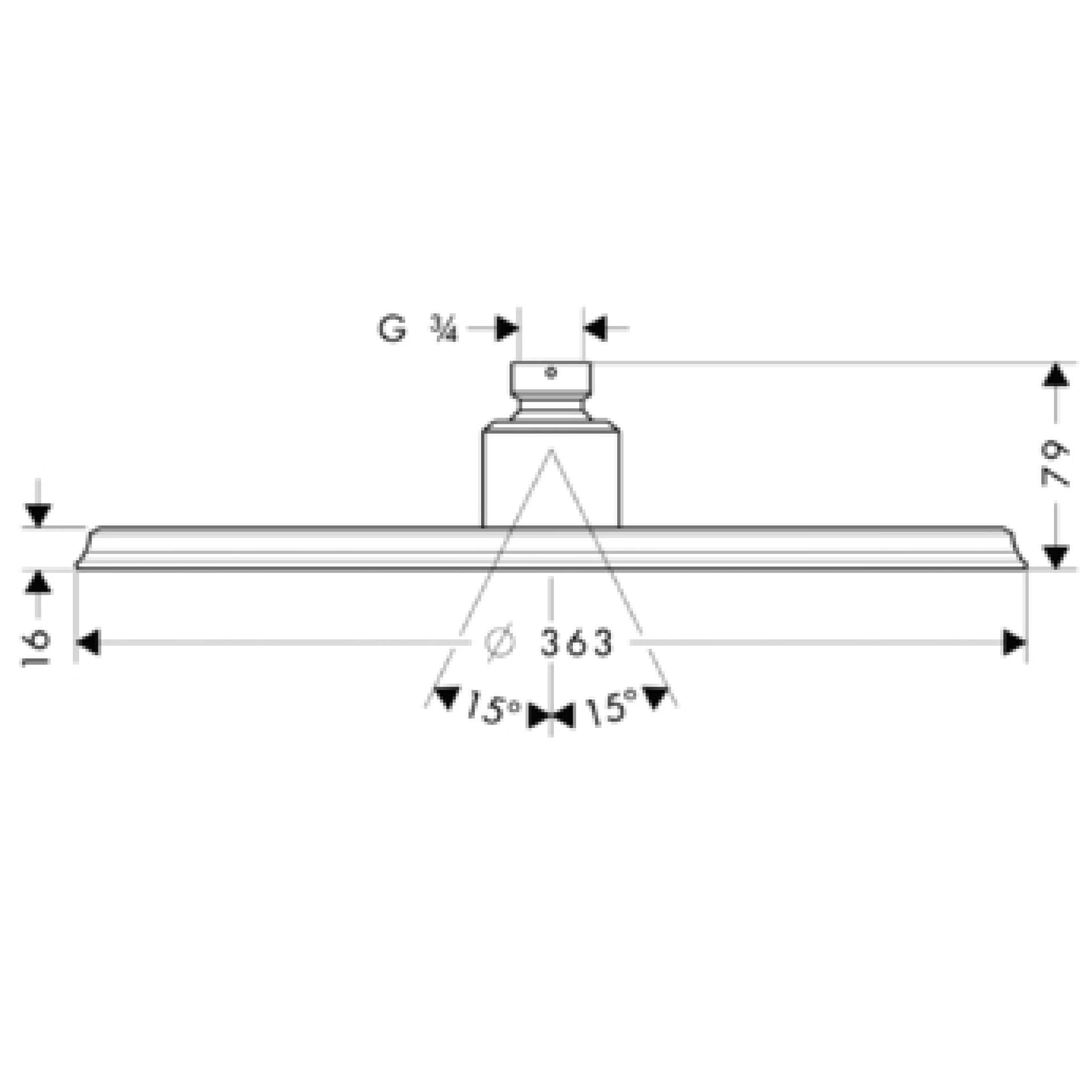 Фото - Тропический душ 350 mm Hansgrohe Raindance  Classic 28435000 - Hansgrohe