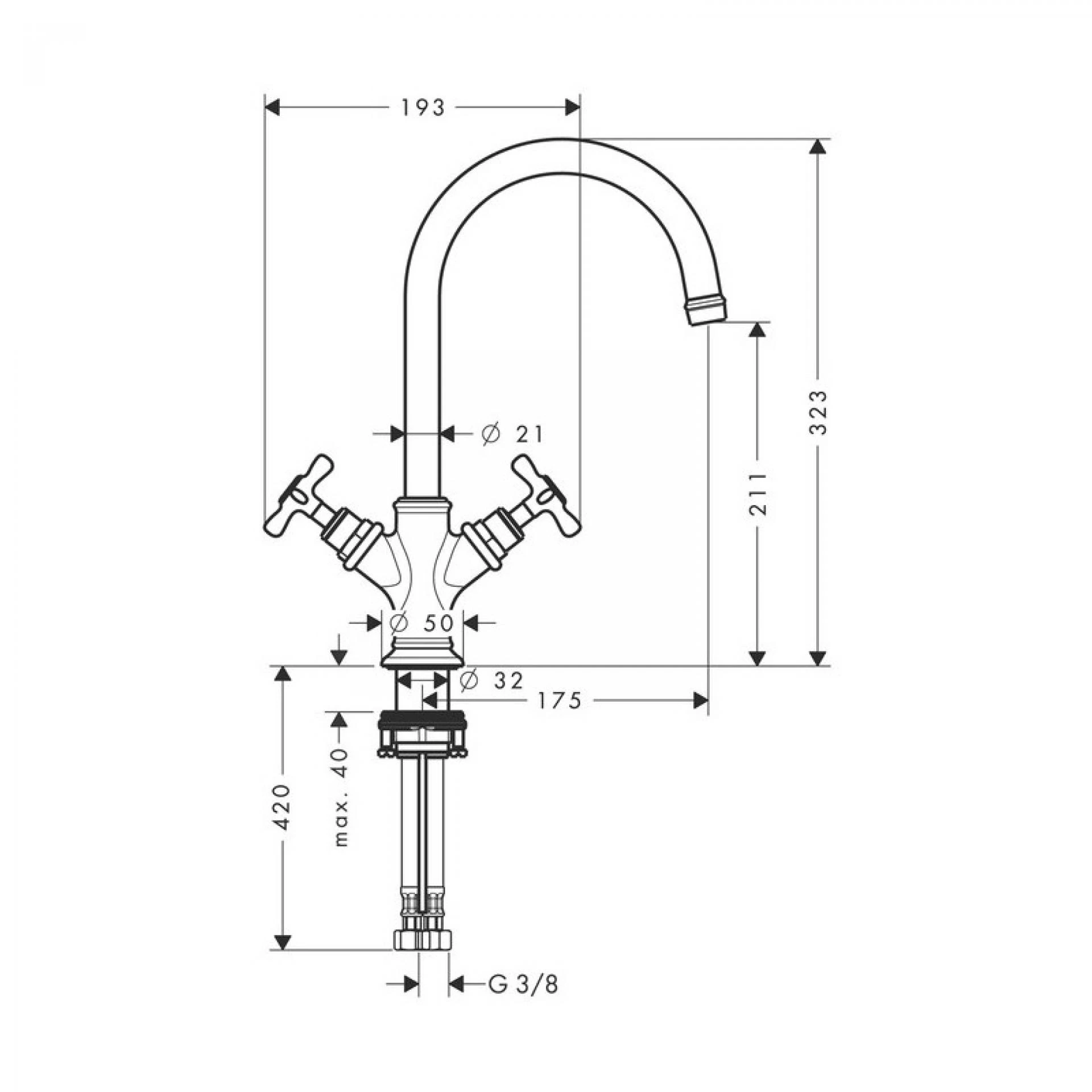 Фото - Смеситель для раковины Axor Montreux 16502000 - Hansgrohe