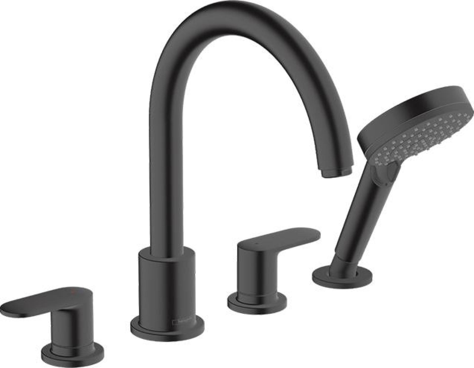 Смеситель на борт ванны Hansgrohe Vernis Blend 71456670, матовый чёрный