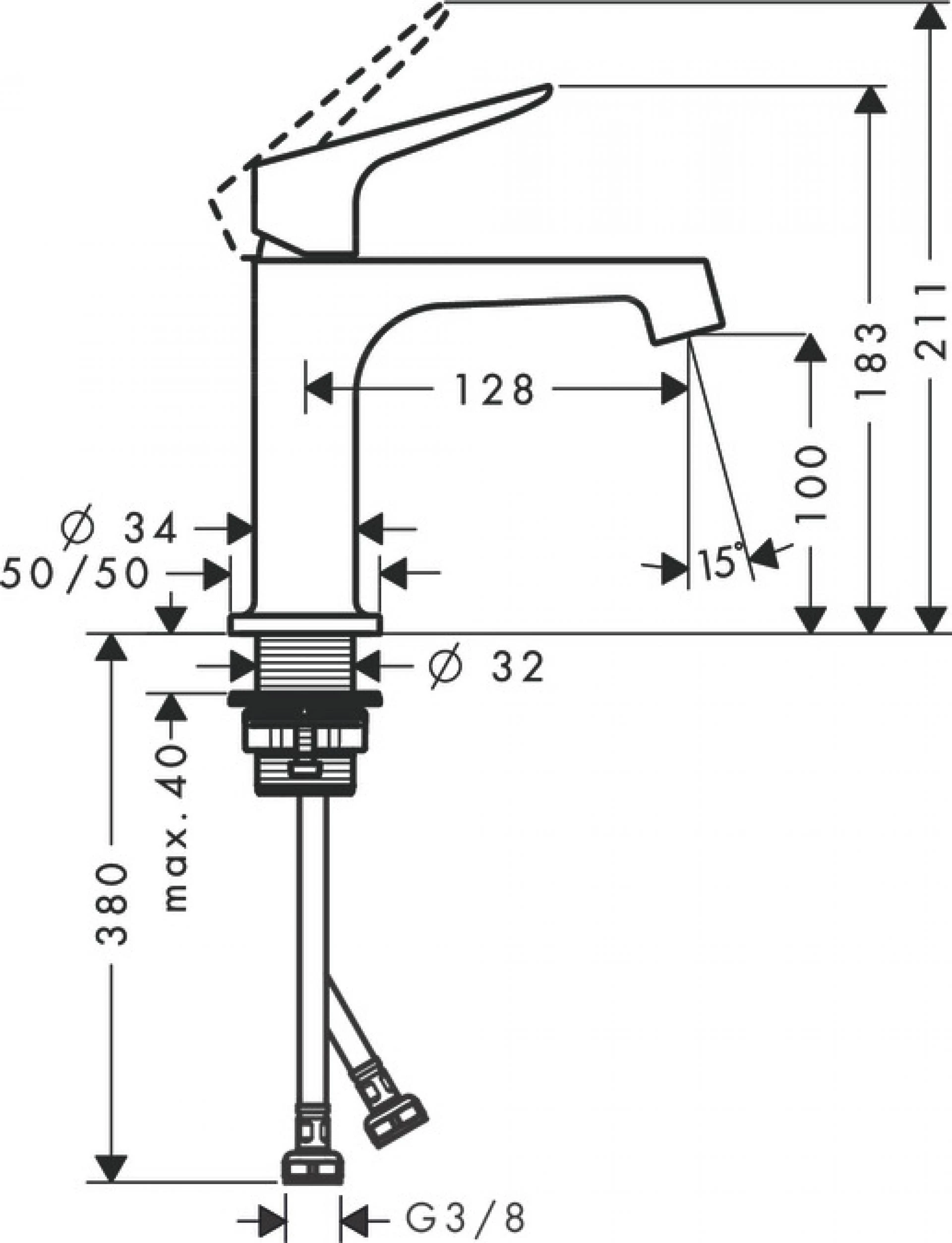 Фото - Смеситель для раковины Axor Citterio M 34017340, черный хром - Hansgrohe