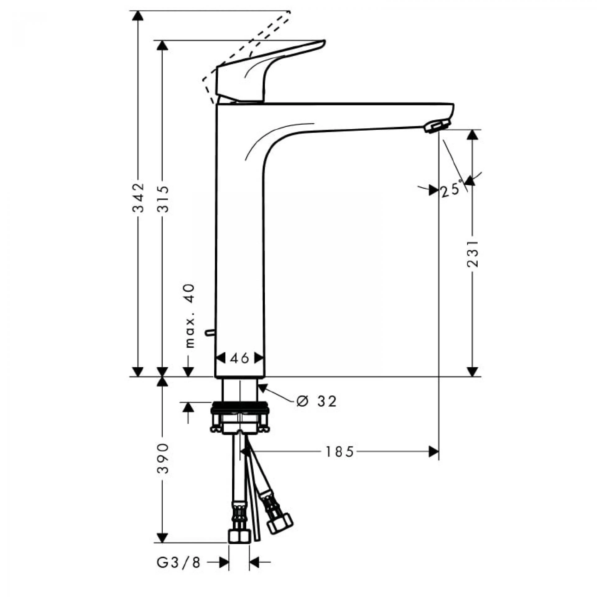 Фото - Смеситель для раковины Hansgrohe Focus 31532000, хром - Hansgrohe