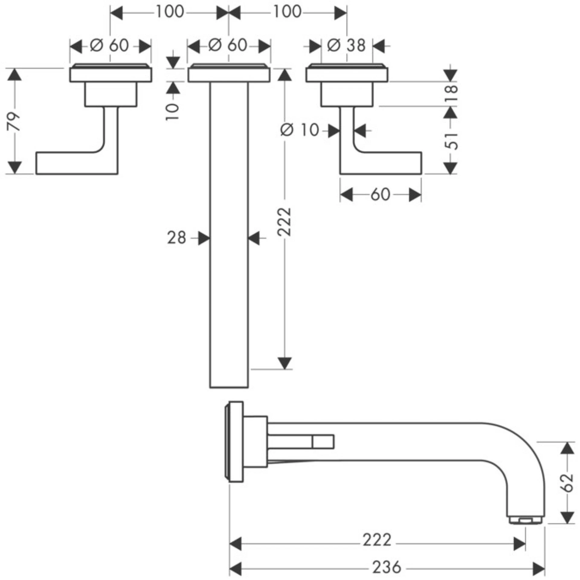 Фото - Смеситель для раковины Axor Citterio 39147250, золото - Hansgrohe