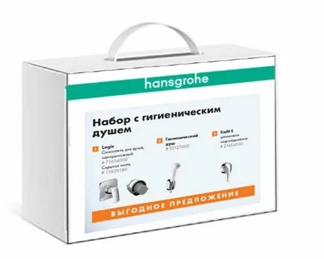 Фото - Душ гигиенический  Hansgrohe  71604000/13620180/27454000/32127000 хром, белый - Hansgrohe