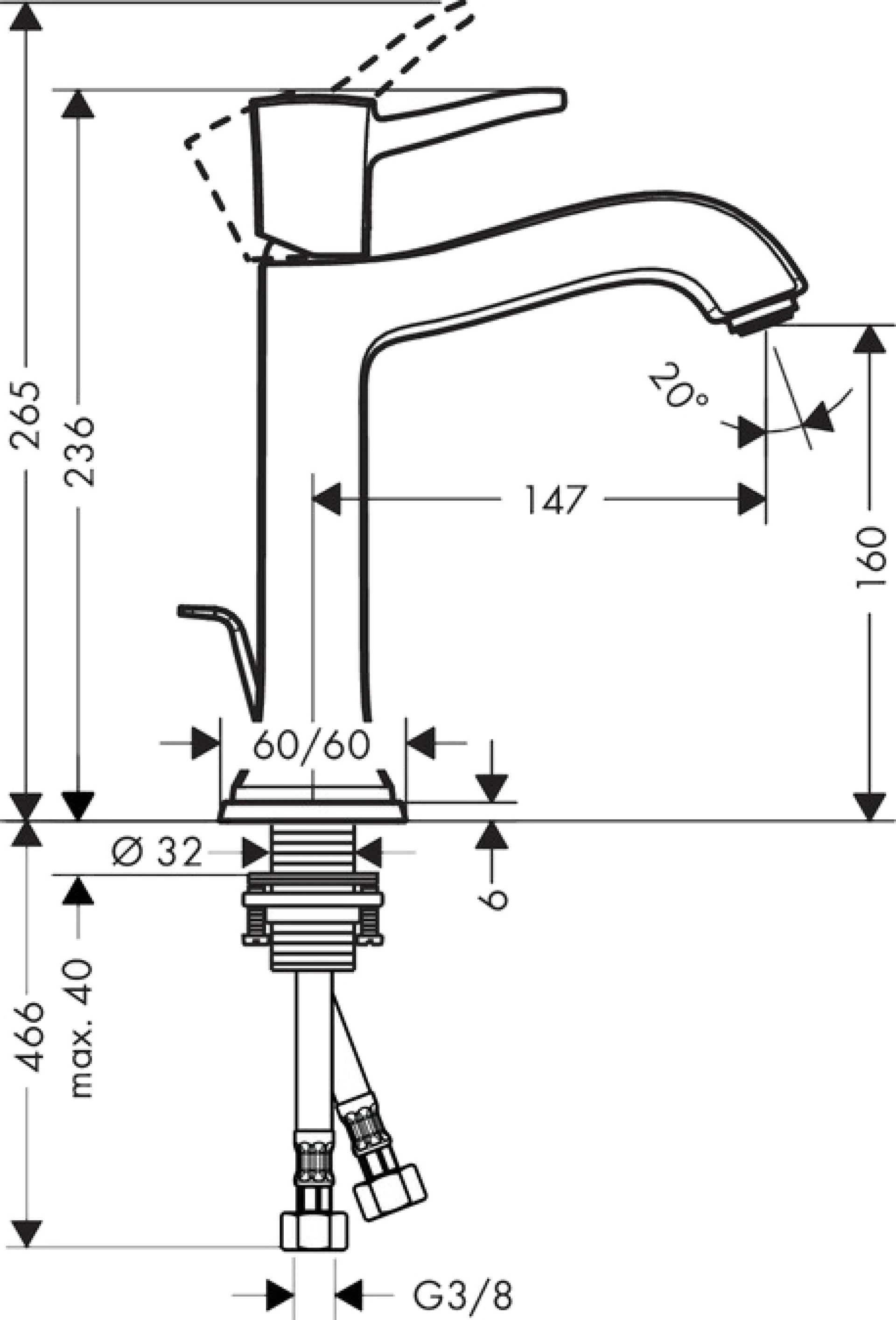 Фото - Смеситель Hansgrohe Metropol Classic 31302000 для раковины - Hansgrohe