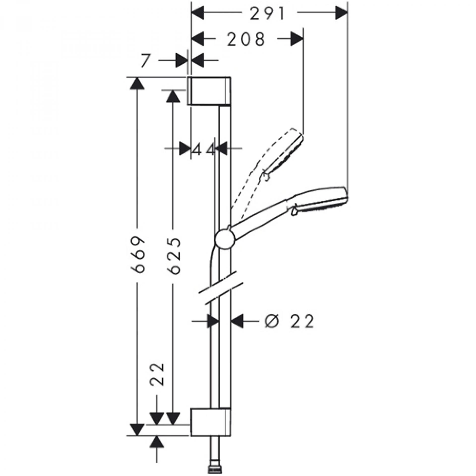 Фото - Душевой гарнитур Hansgrohe Crometta 100 Vario 26651400 - Hansgrohe