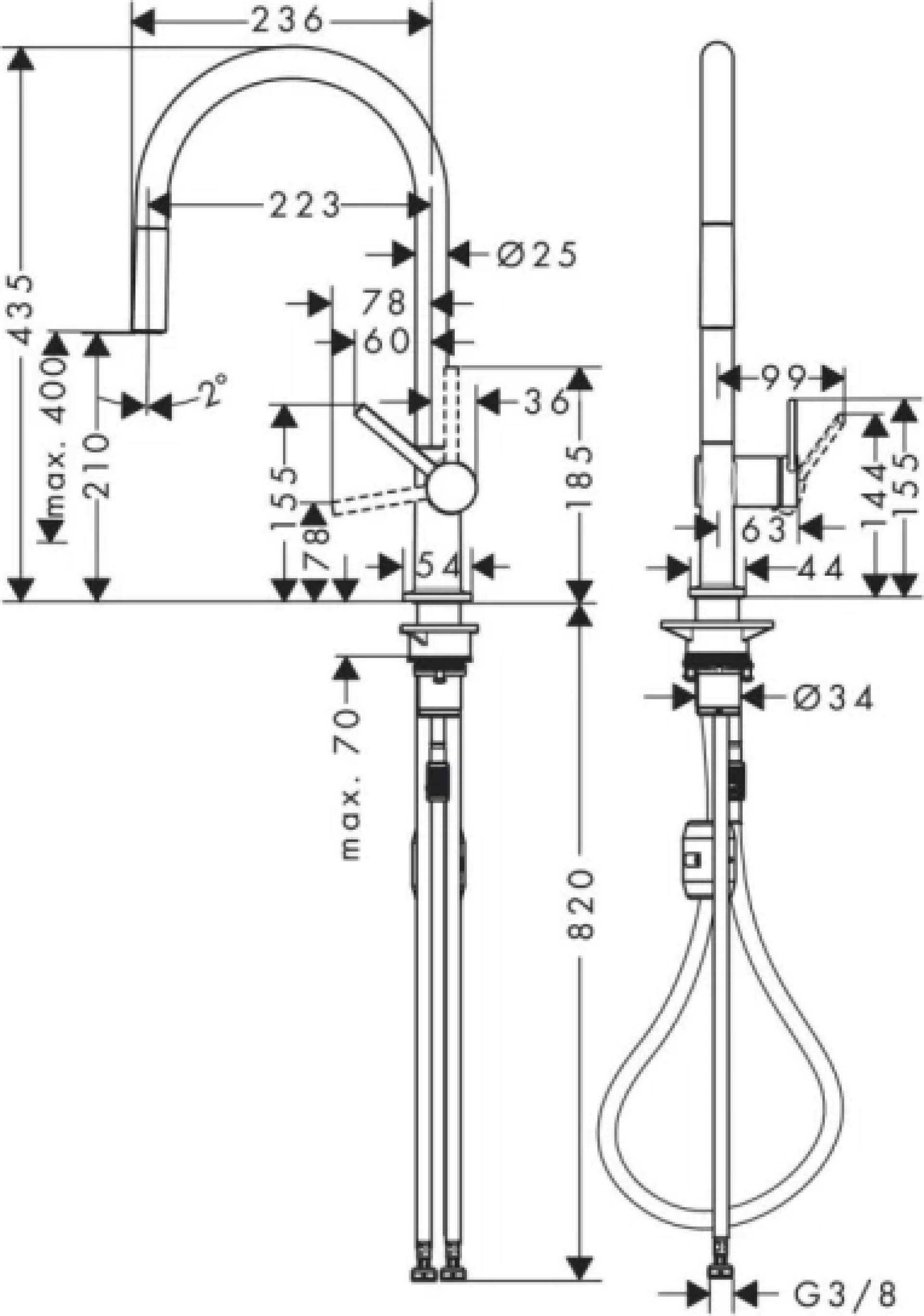 Фото - Смеситель для кухни Hansgrohe Talis M54 72802670, чёрный матовый - Hansgrohe