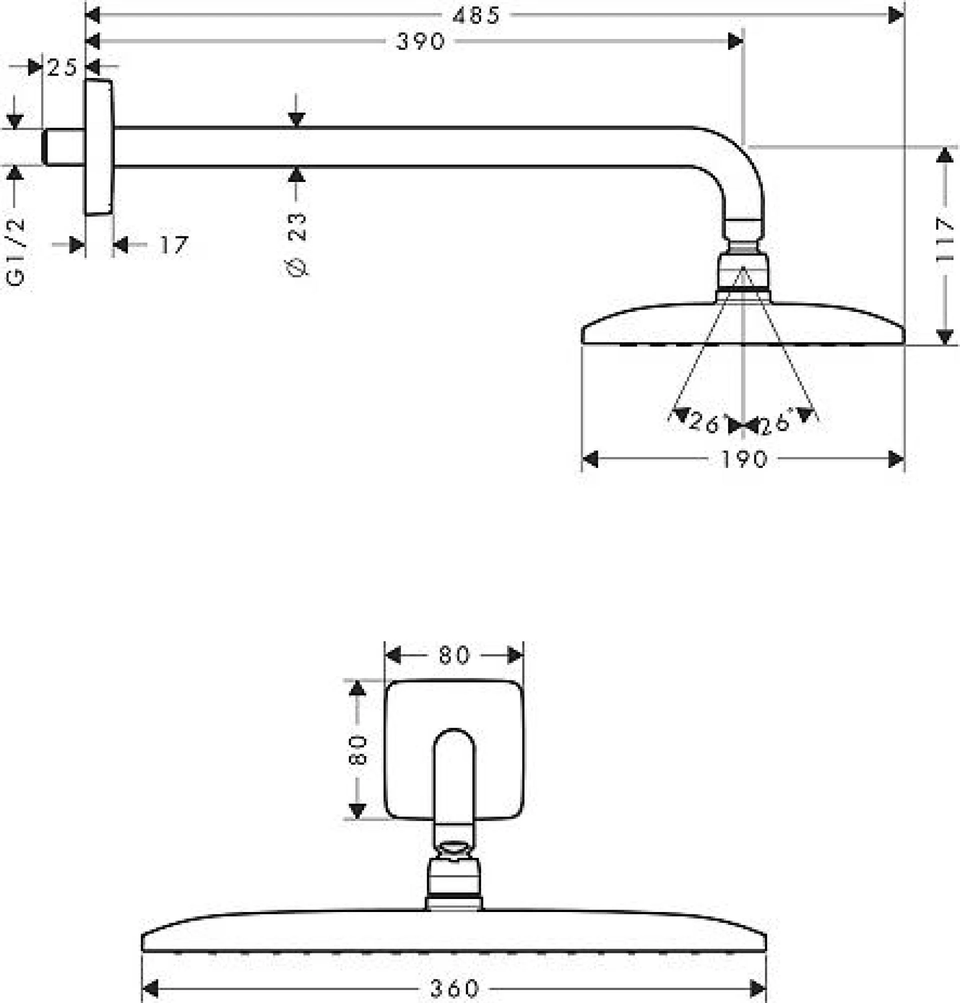 Фото - Тропический душ Hansgrohe Raindance E Air 27376000 - Hansgrohe