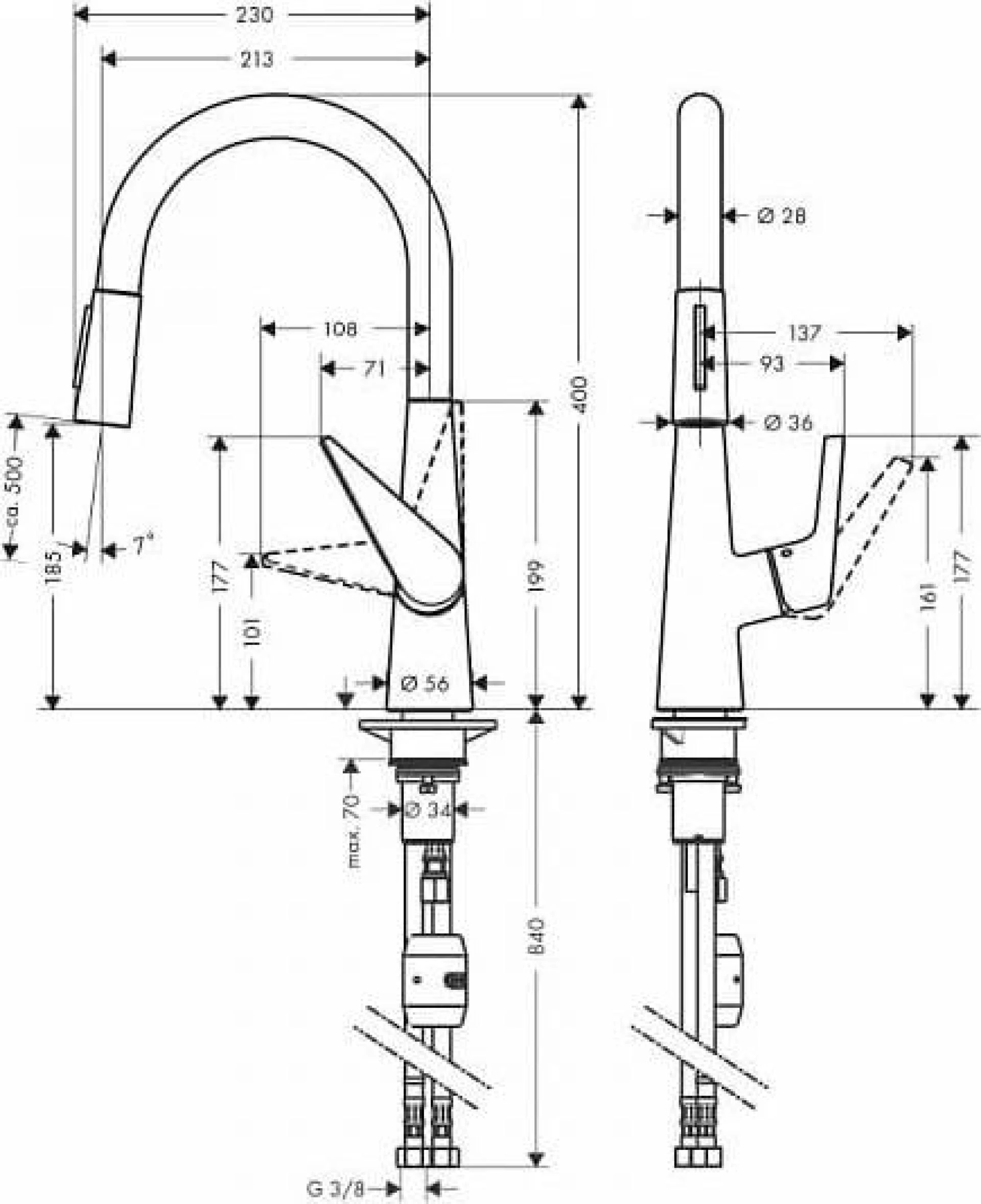 Фото - Смеситель для кухни Hansgrohe Talis S 72813800, сталь - Hansgrohe