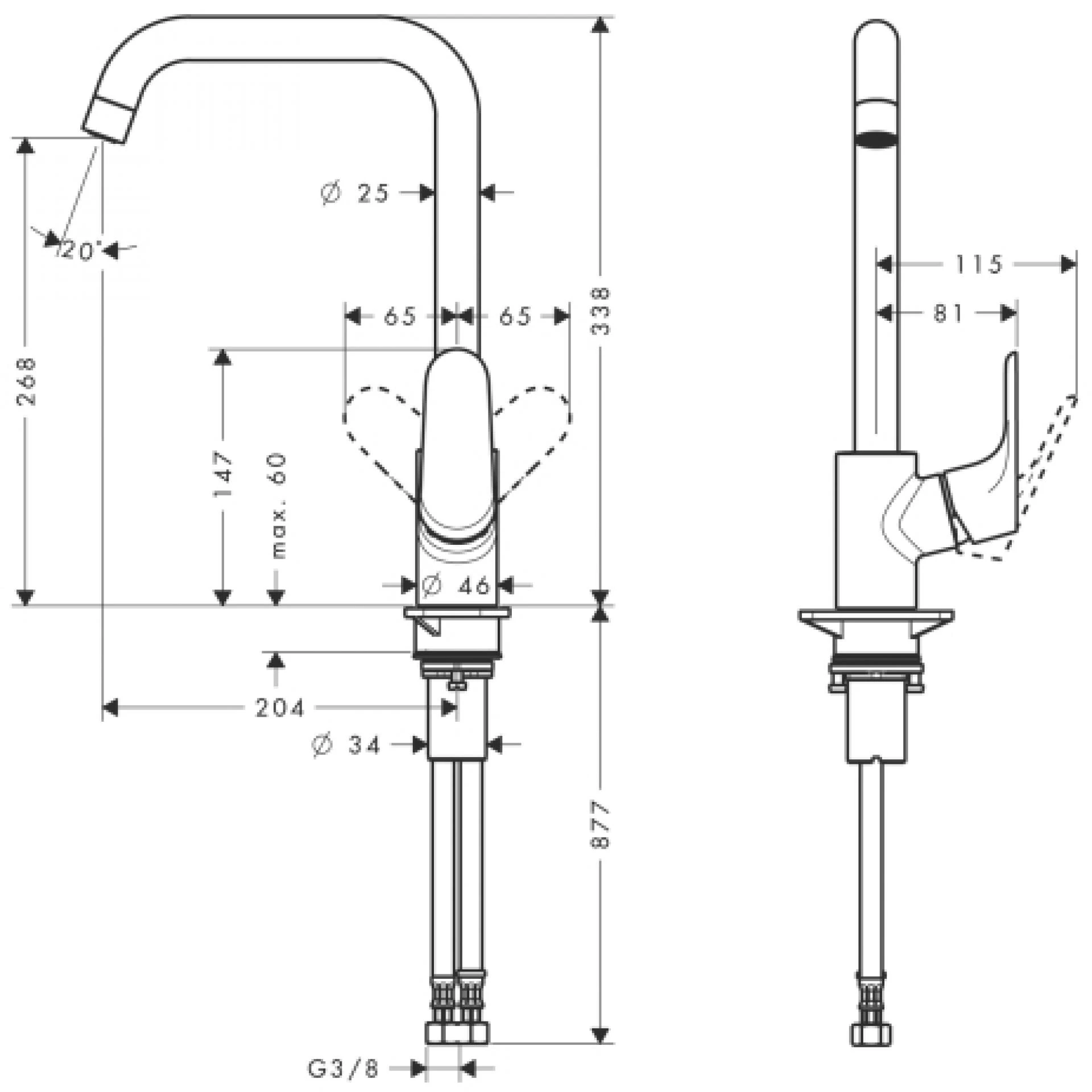 Фото - Смеситель Hansgrohe Focus 31820000 для кухонной мойки - Hansgrohe