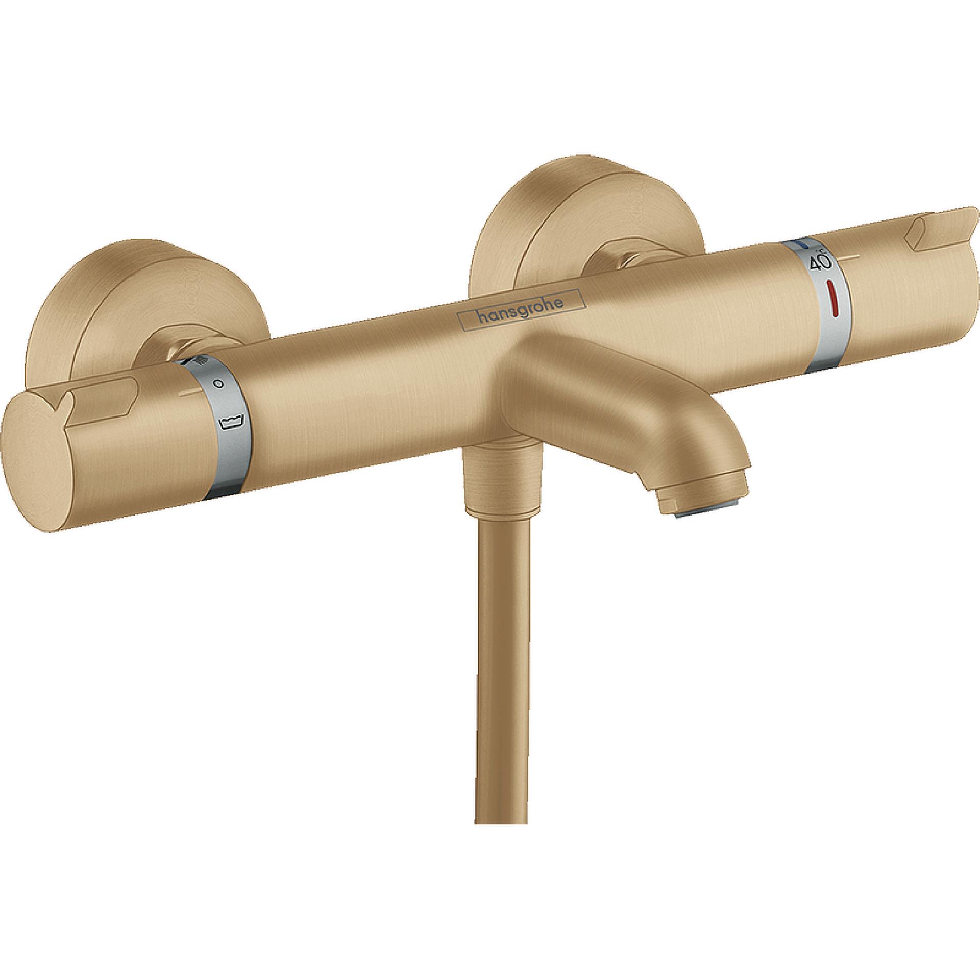 Термостатический смеситель для ванны c душем Hansgrohe Ecostat Comfort 13114140, бронза шлифованная