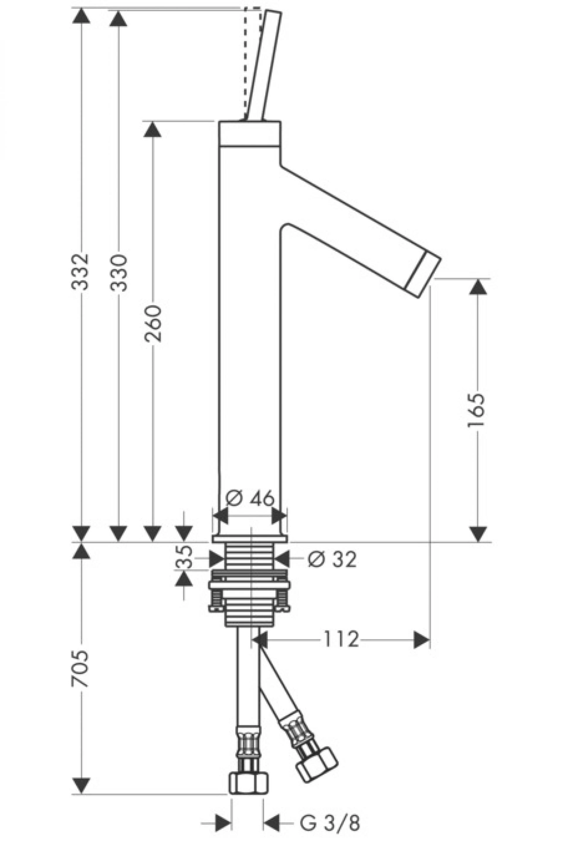 Фото - Смеситель для раковины Axor Starck 10123250, золото - Hansgrohe