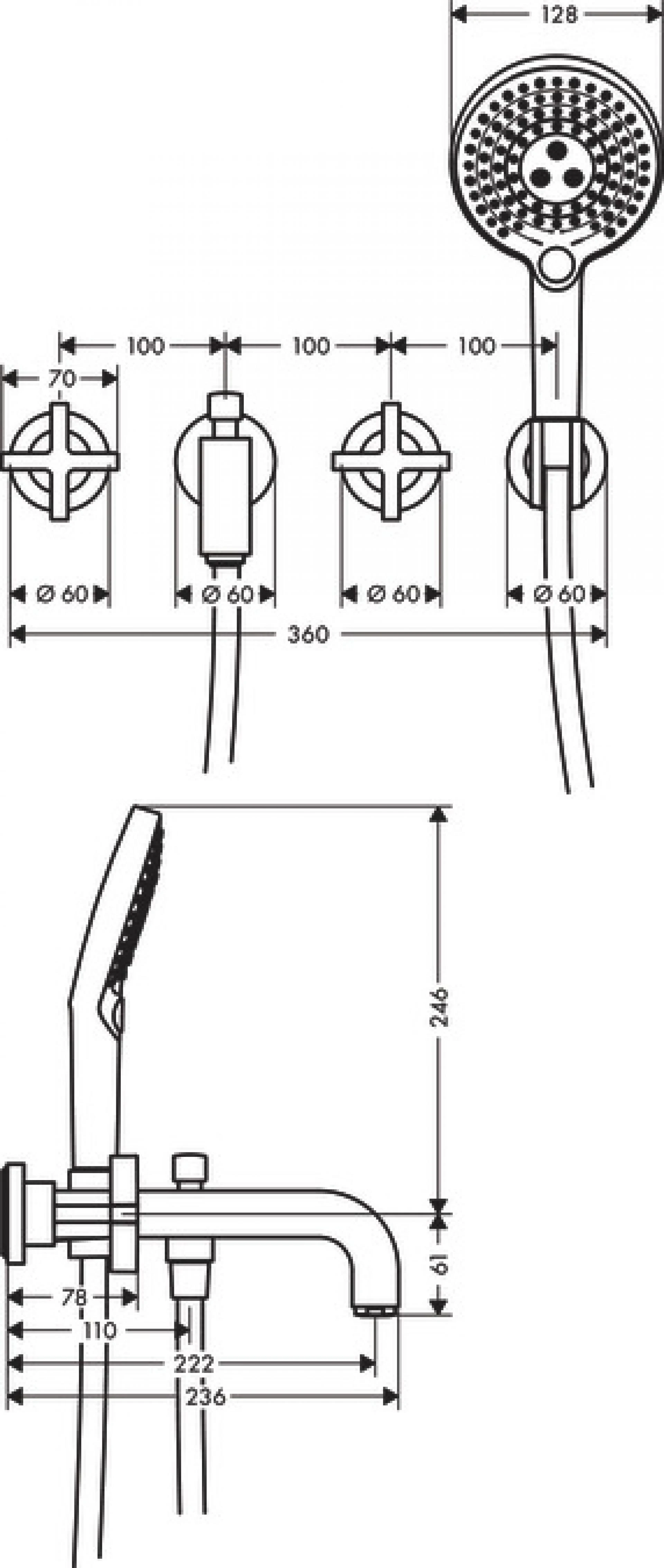 Фото - Смеситель для ванны Axor Citterio 39447300, красное золото - Hansgrohe