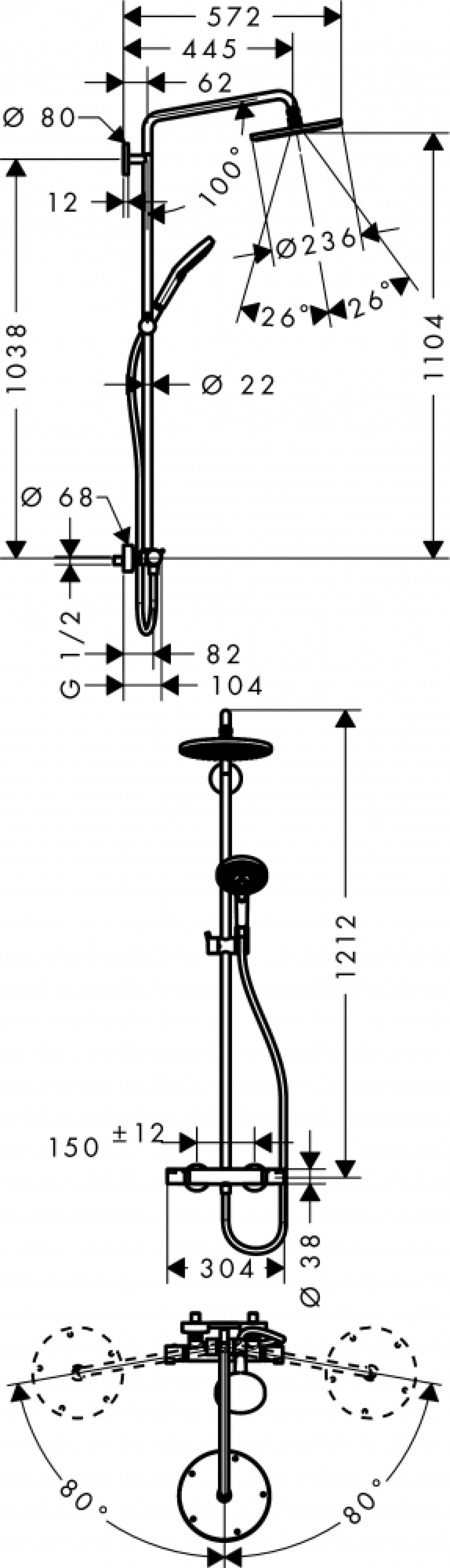 Фото - Душевая стойка Hansgrohe Raindance Select S 240 27116000 Showerpipe - Hansgrohe