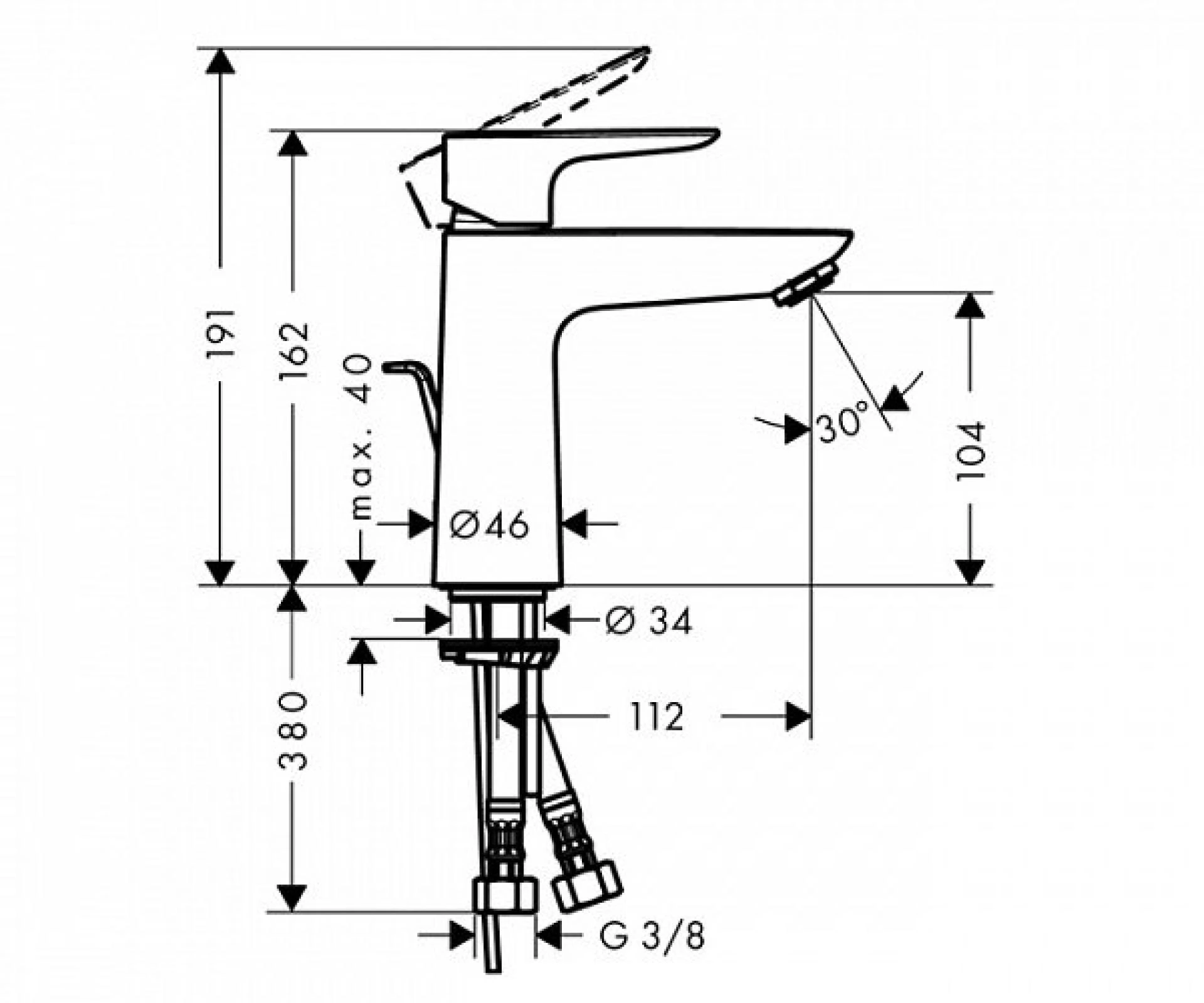 Фото - Смеситель для раковины Hansgrohe Talis E 71713000 - Hansgrohe