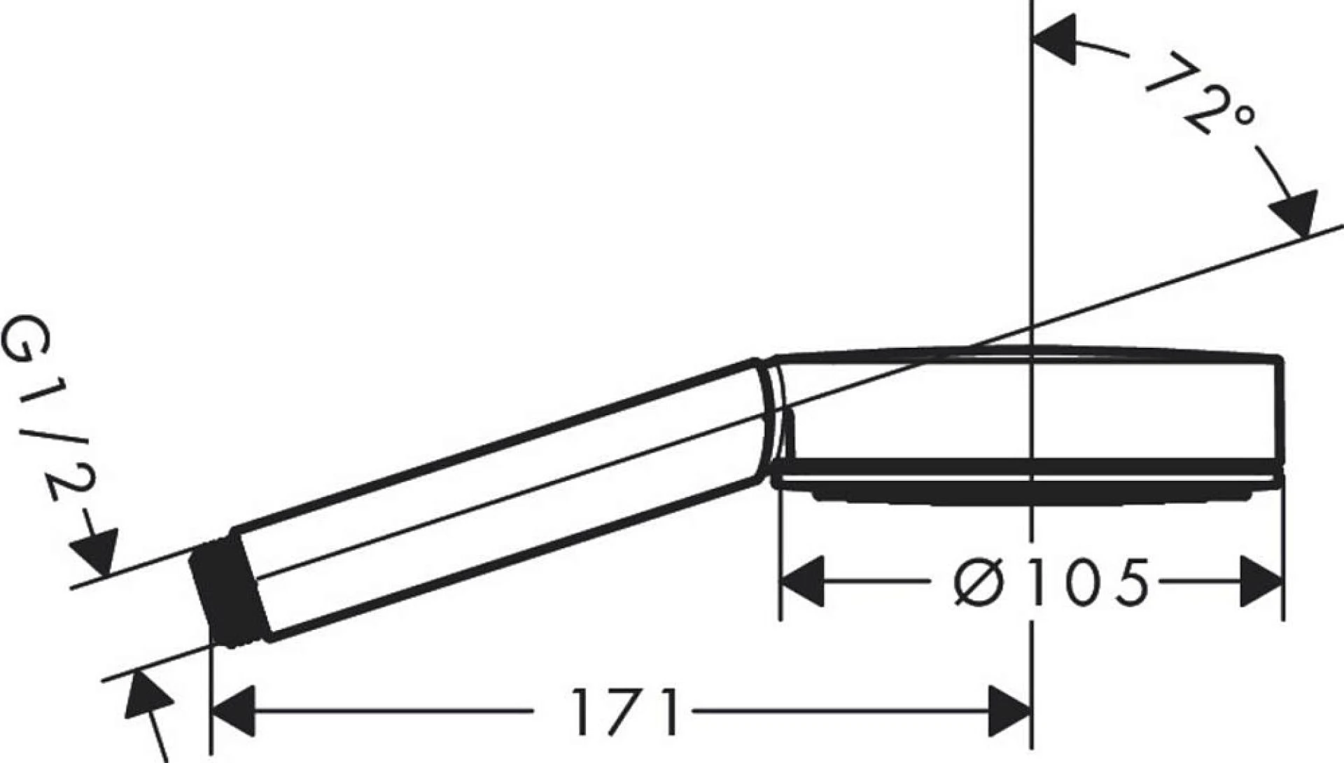 Фото - Ручной душ Hansgrohe Pulsify 105 1jet 24120670, матовый чёрный - Hansgrohe