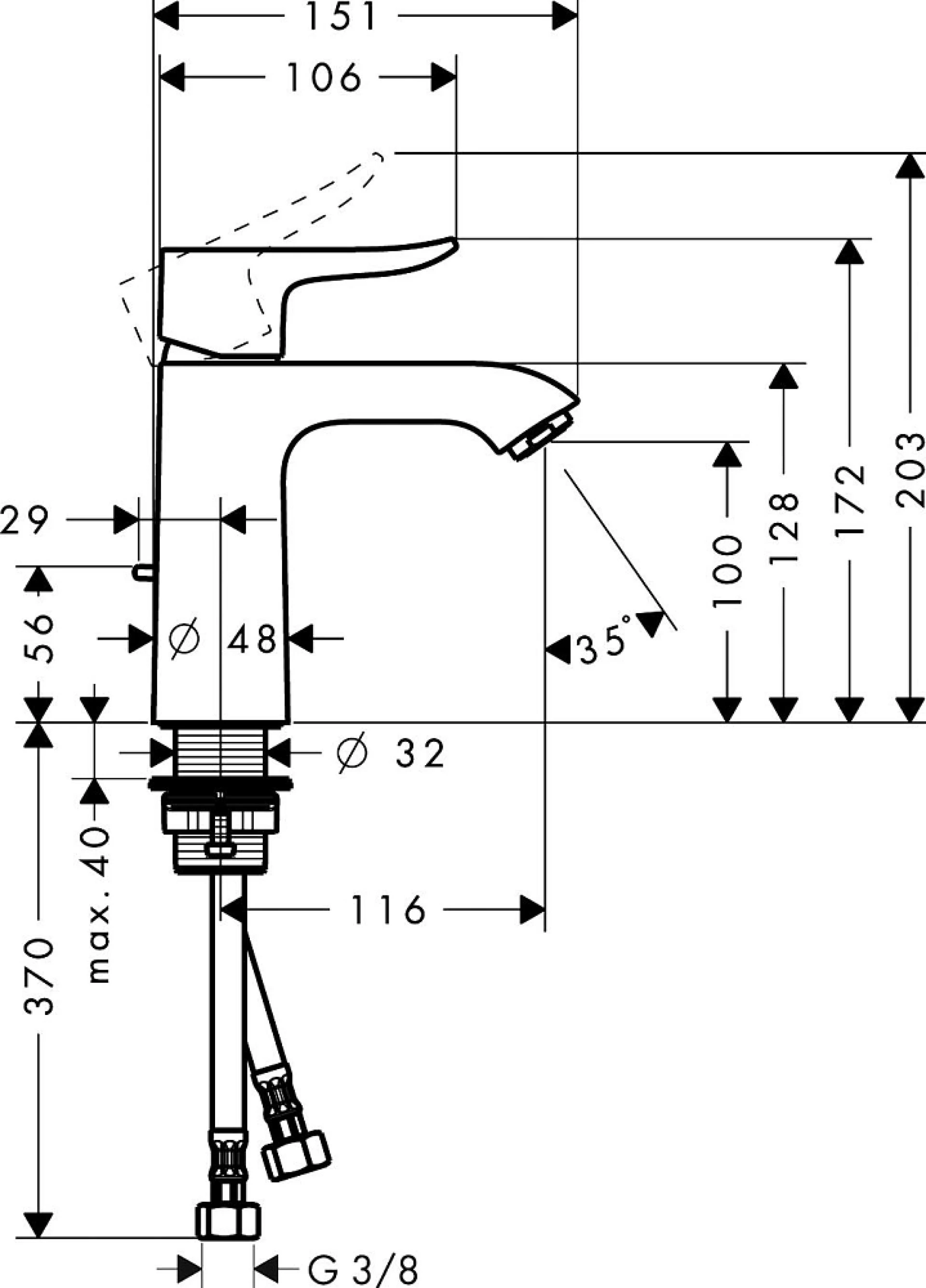 Фото - Смеситель Hansgrohe Metris 31080000 для раковины - Hansgrohe