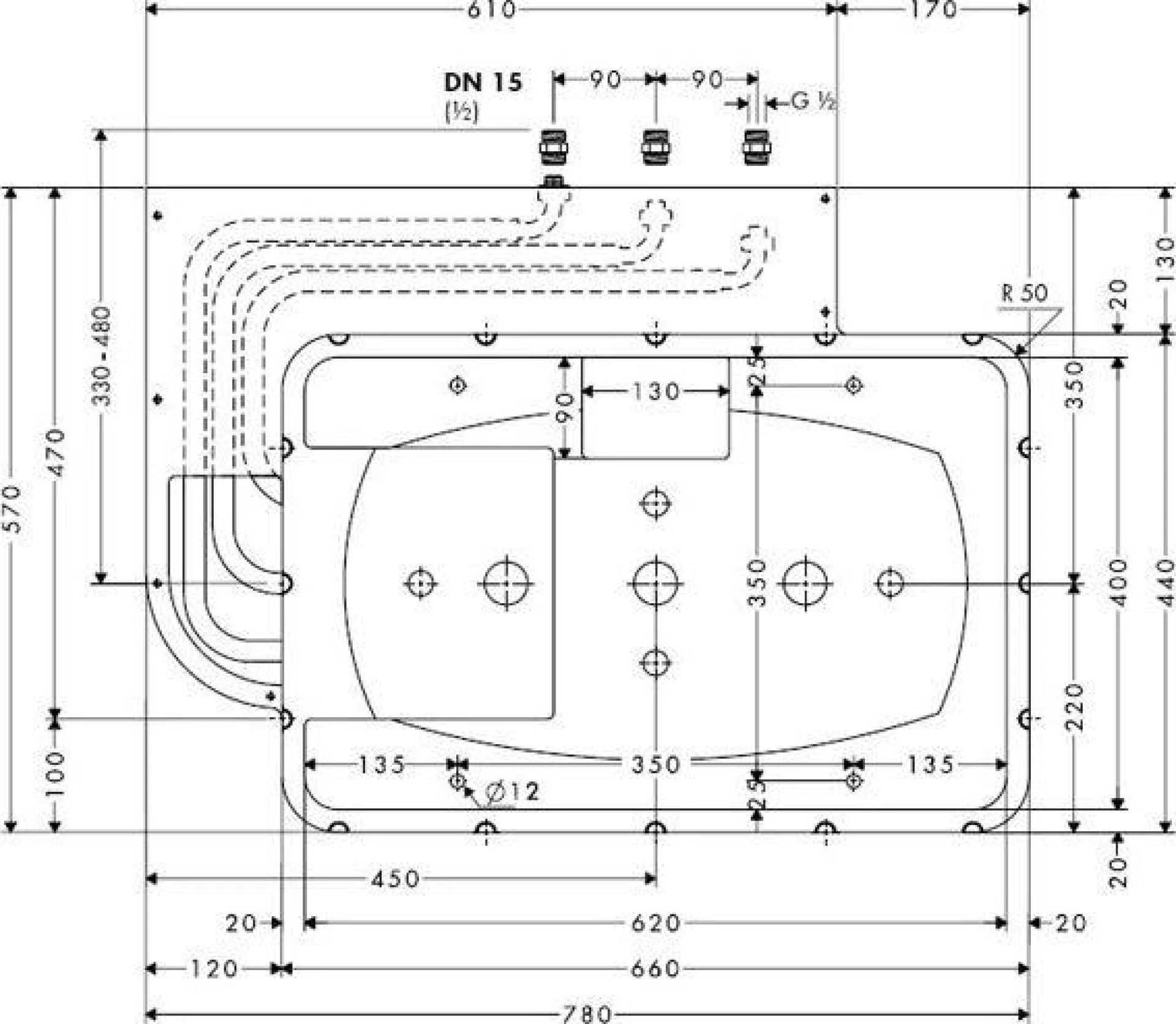 Фото - Скрытая часть Hansgrohe Raindance Rainmaker 28414180 - Hansgrohe