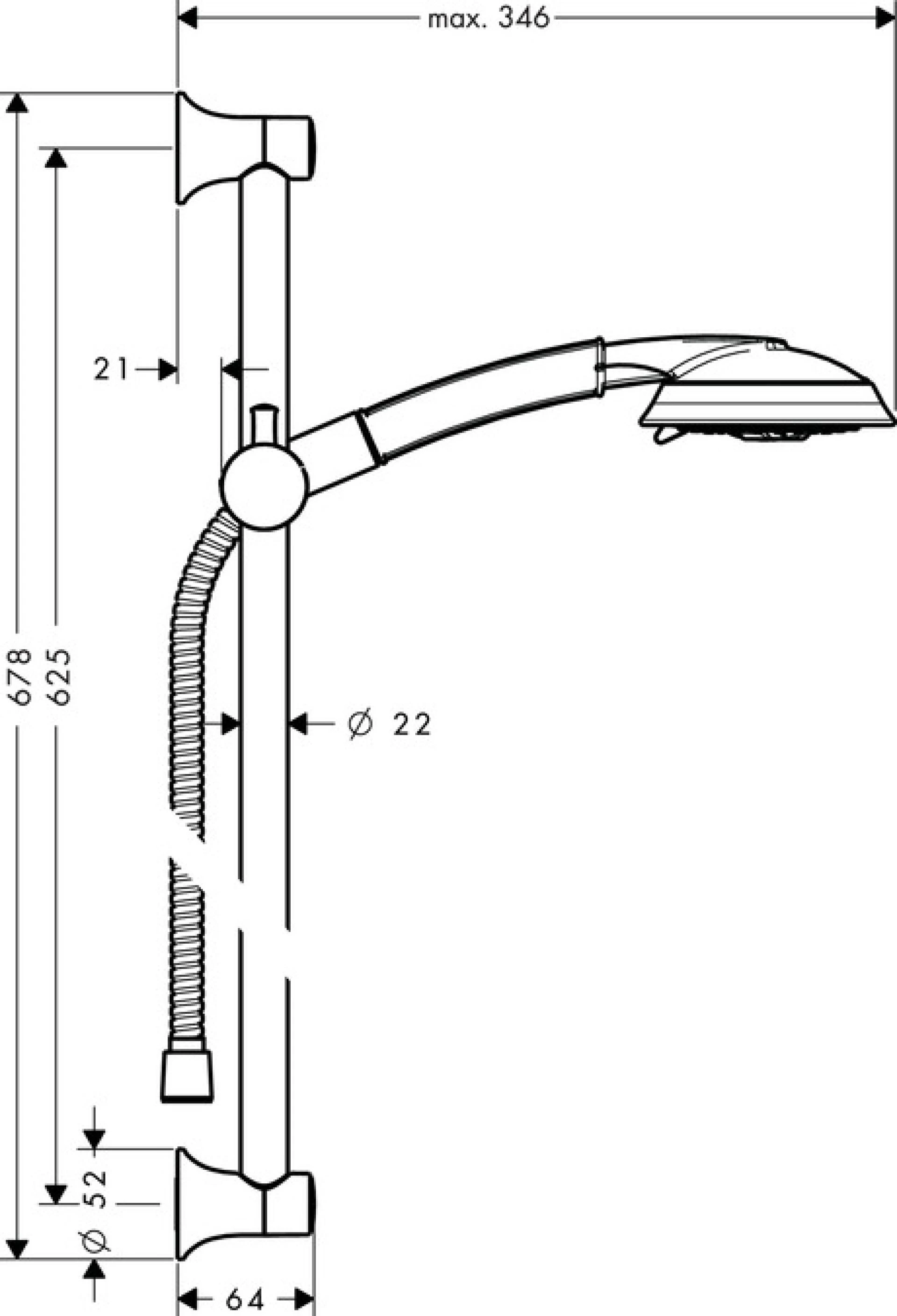 Фото - Душевой гарнитур Hansgrohe Raindance Classic 27843090, хром золото - Hansgrohe